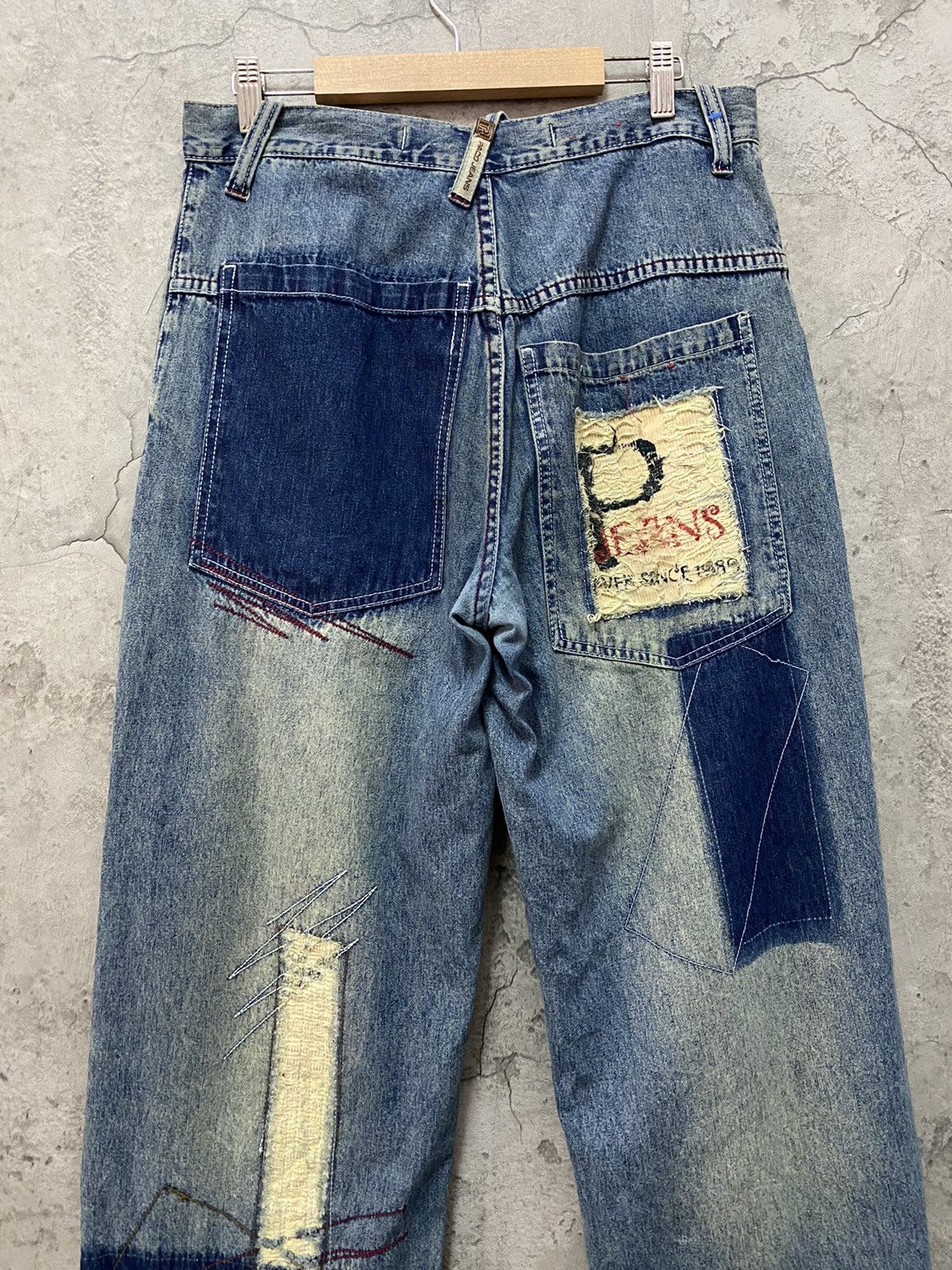 JNCO Vintage Paco Jeans Baggy Denim Pants Distressed Size US 30 / EU 46 - 13 Thumbnail