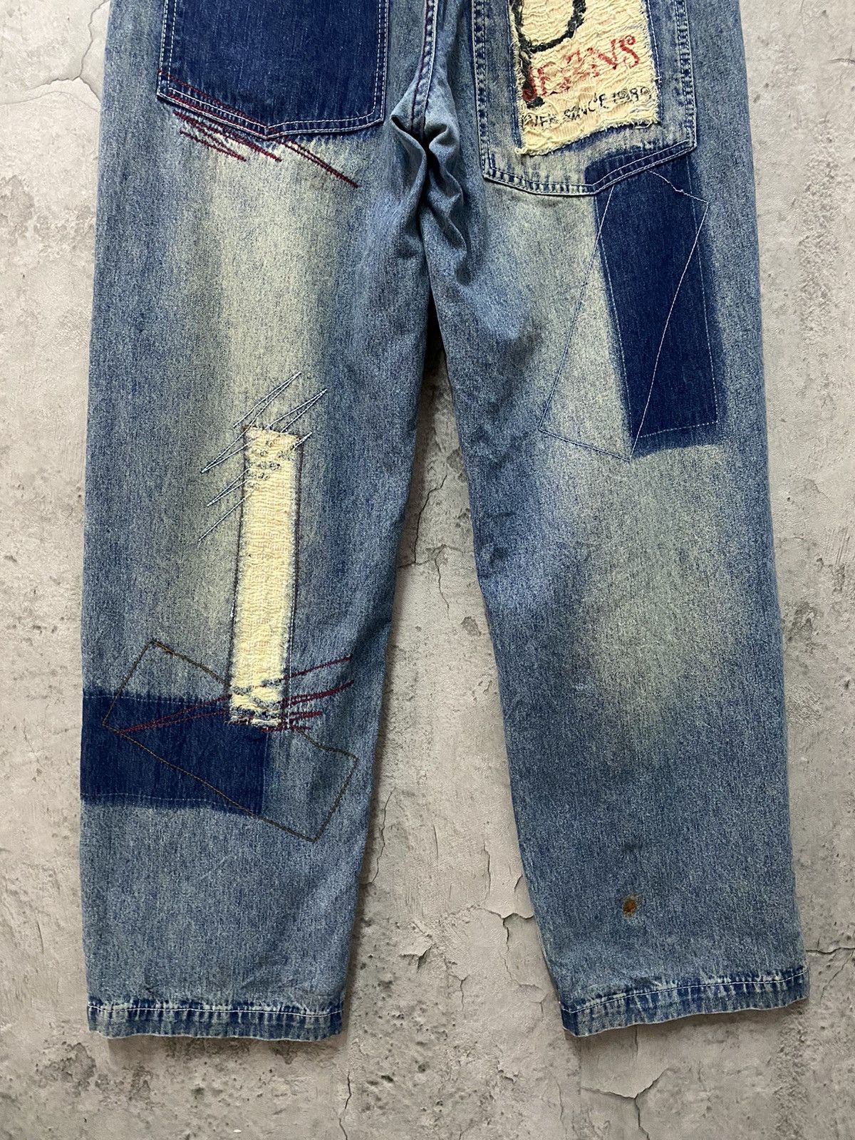 JNCO Vintage Paco Jeans Baggy Denim Pants Distressed Size US 30 / EU 46 - 14 Thumbnail
