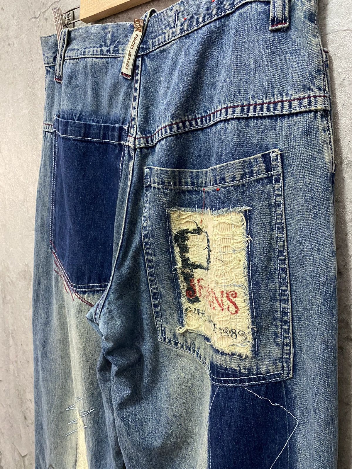 JNCO Vintage Paco Jeans Baggy Denim Pants Distressed Size US 30 / EU 46 - 16 Thumbnail