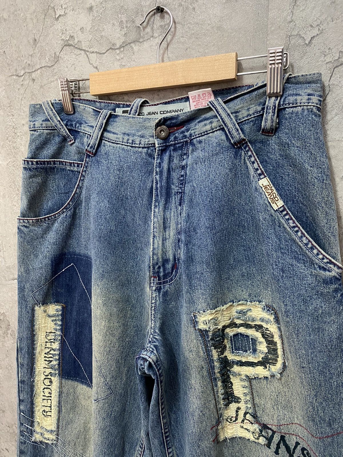 JNCO Vintage Paco Jeans Baggy Denim Pants Distressed Size US 30 / EU 46 - 11 Thumbnail