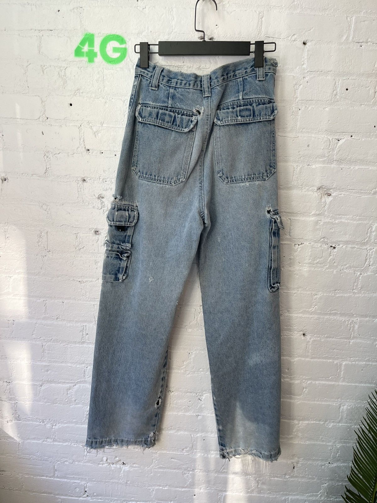 Vintage Vintage THRASHED Cargo Blue Jeans fits 29-31 Size US 30 / EU 46 - 11 Thumbnail