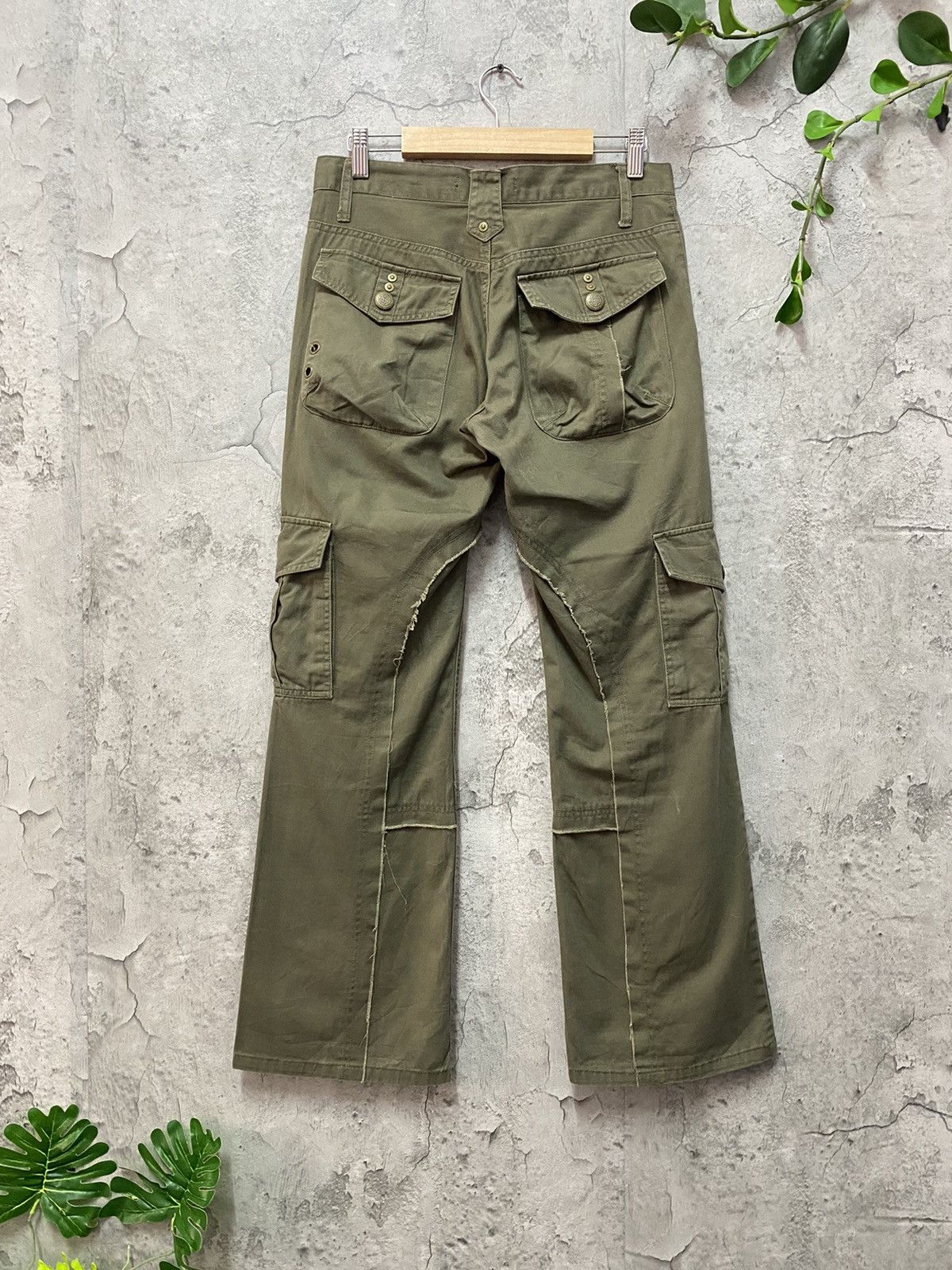 Designer × Japanese Brand Root Three Japan Technical Multi Pocket Cargo Flared Pants Size US 30 / EU 46 - 2 Thumbnail