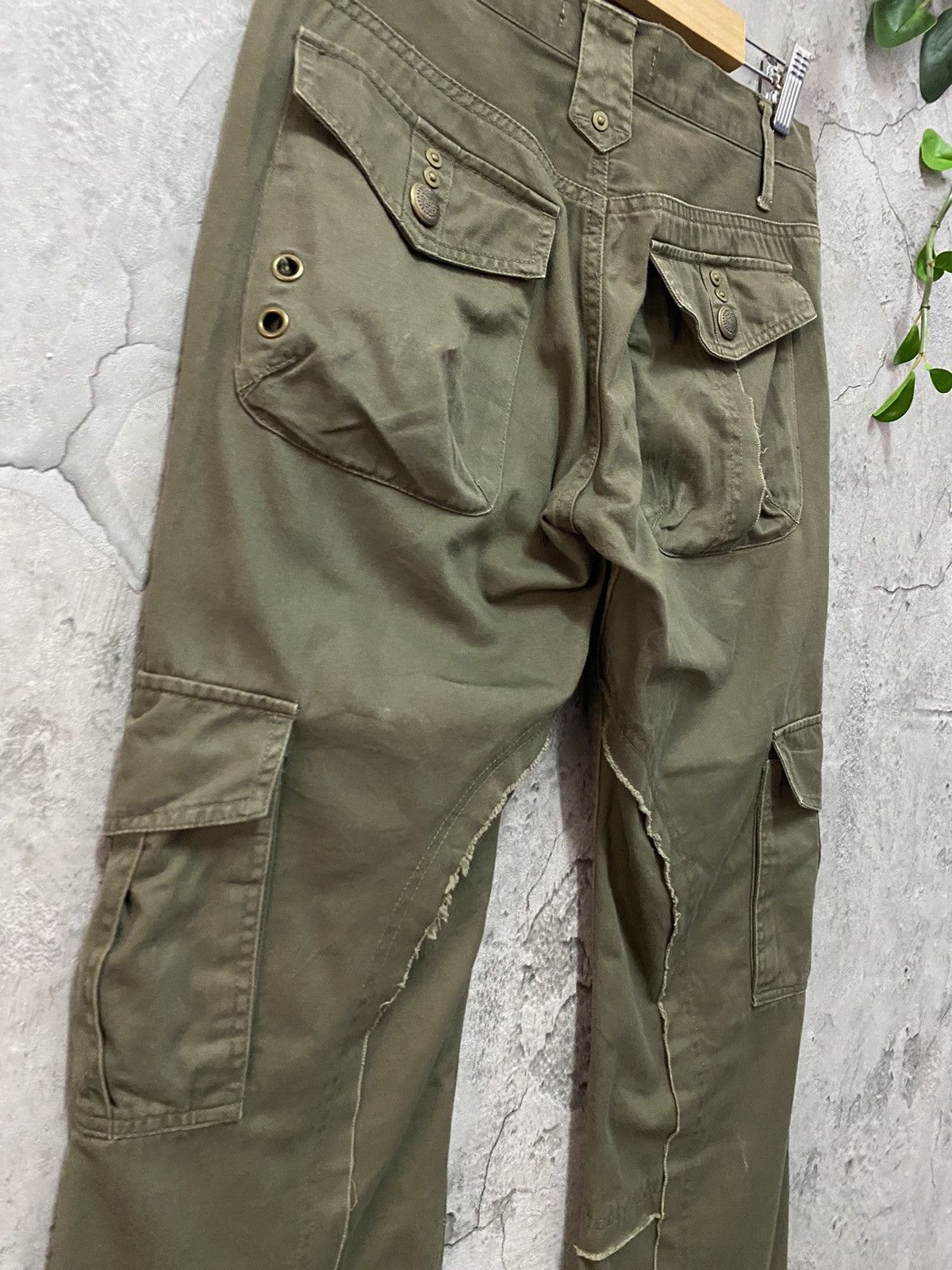 Designer × Japanese Brand Root Three Japan Technical Multi Pocket Cargo Flared Pants Size US 30 / EU 46 - 14 Thumbnail