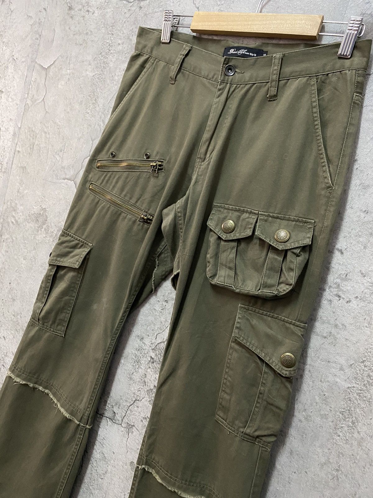 Designer × Japanese Brand Root Three Japan Technical Multi Pocket Cargo Flared Pants Size US 30 / EU 46 - 6 Thumbnail