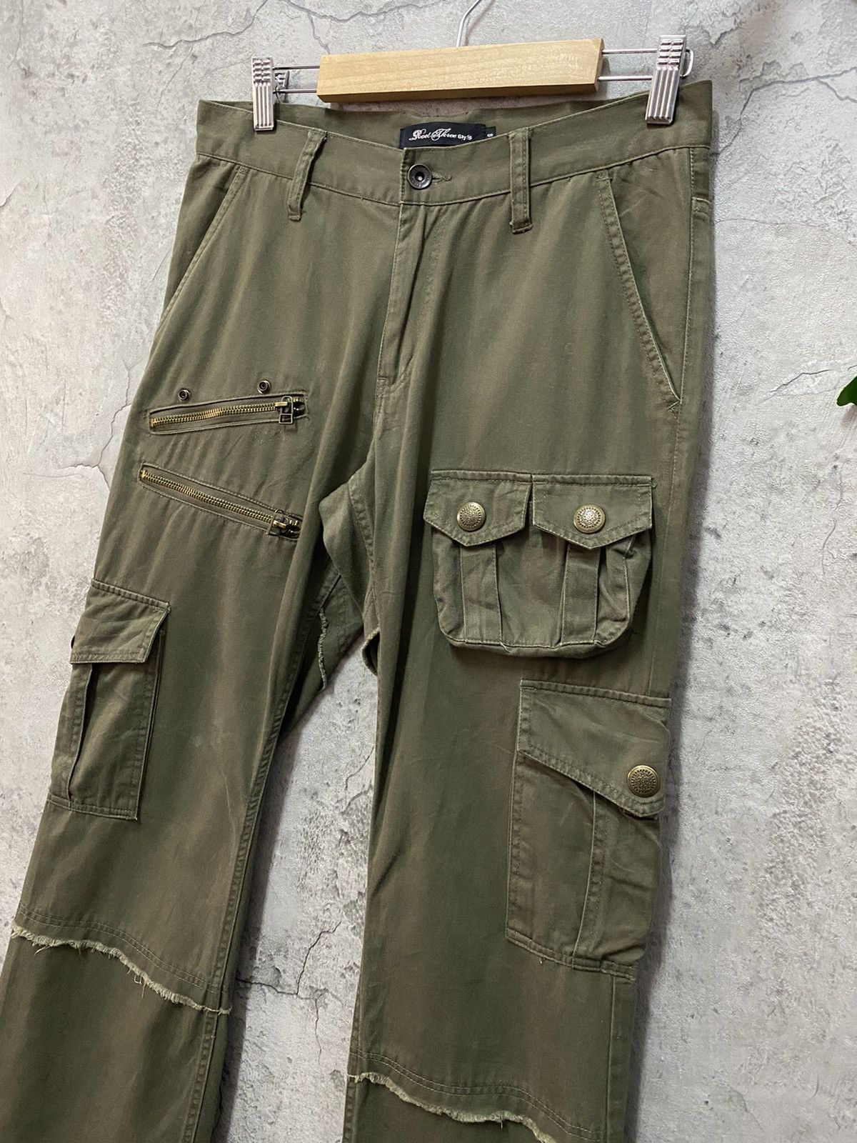 Designer × Japanese Brand Root Three Japan Technical Multi Pocket Cargo Flared Pants Size US 30 / EU 46 - 8 Thumbnail