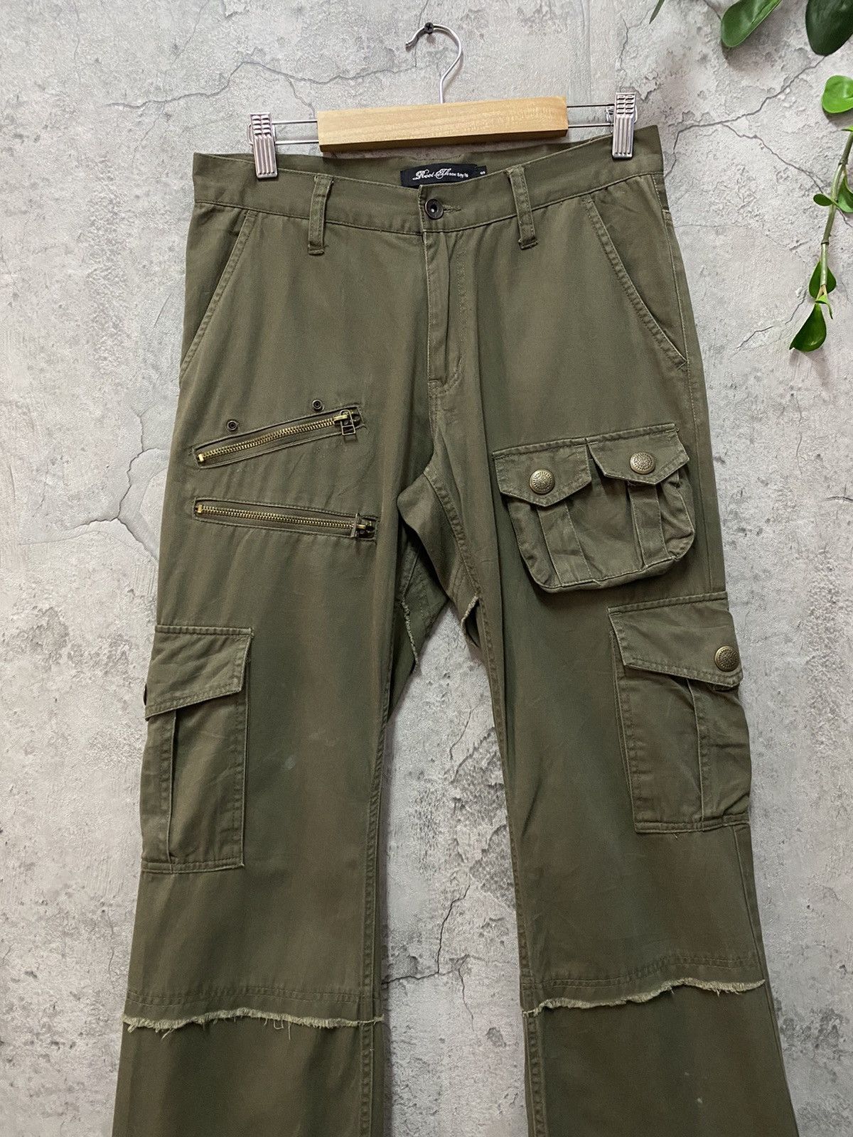 Designer × Japanese Brand Root Three Japan Technical Multi Pocket Cargo Flared Pants Size US 30 / EU 46 - 4 Thumbnail