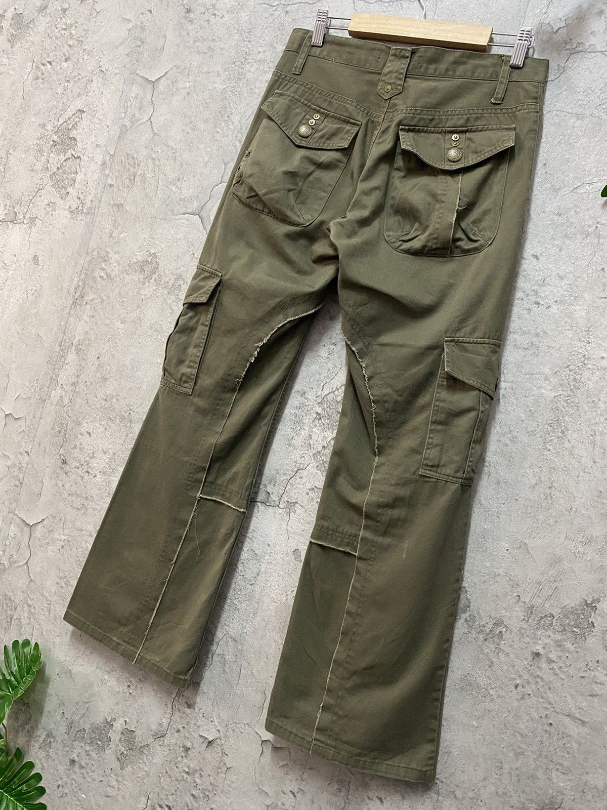 Designer × Japanese Brand Root Three Japan Technical Multi Pocket Cargo Flared Pants Size US 30 / EU 46 - 11 Thumbnail