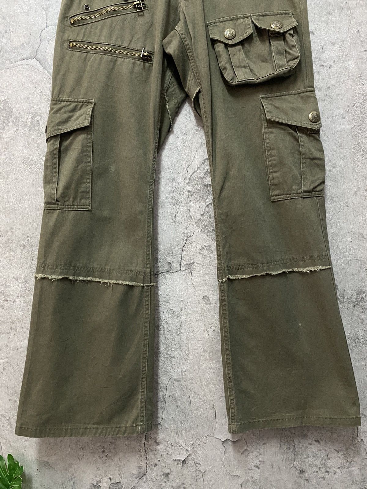 Designer × Japanese Brand Root Three Japan Technical Multi Pocket Cargo Flared Pants Size US 30 / EU 46 - 5 Thumbnail
