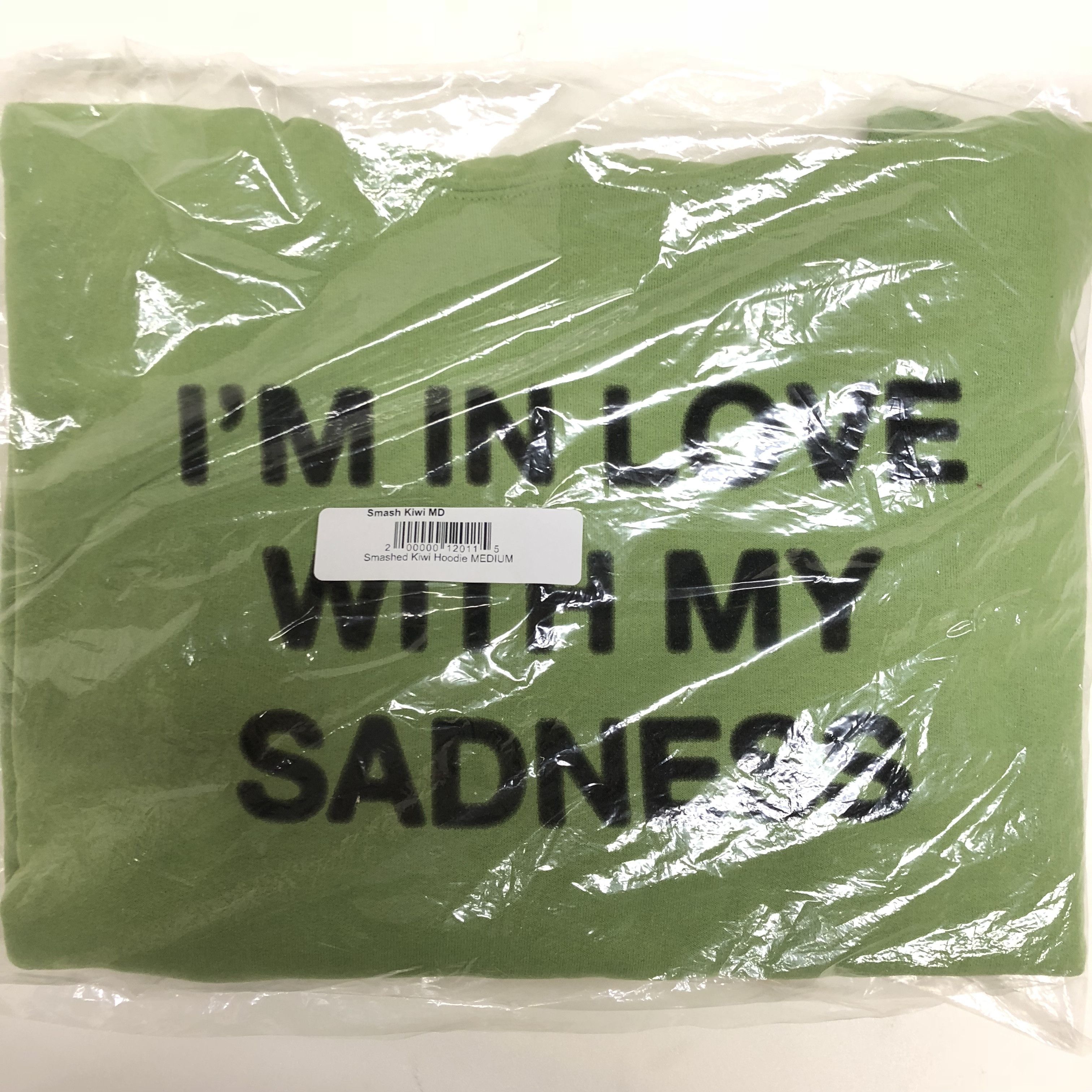 image of Anti Social Social Club Ds Assc In Love With My Sadness Smash Smashed Kiwi Hoodie (Size Medium)