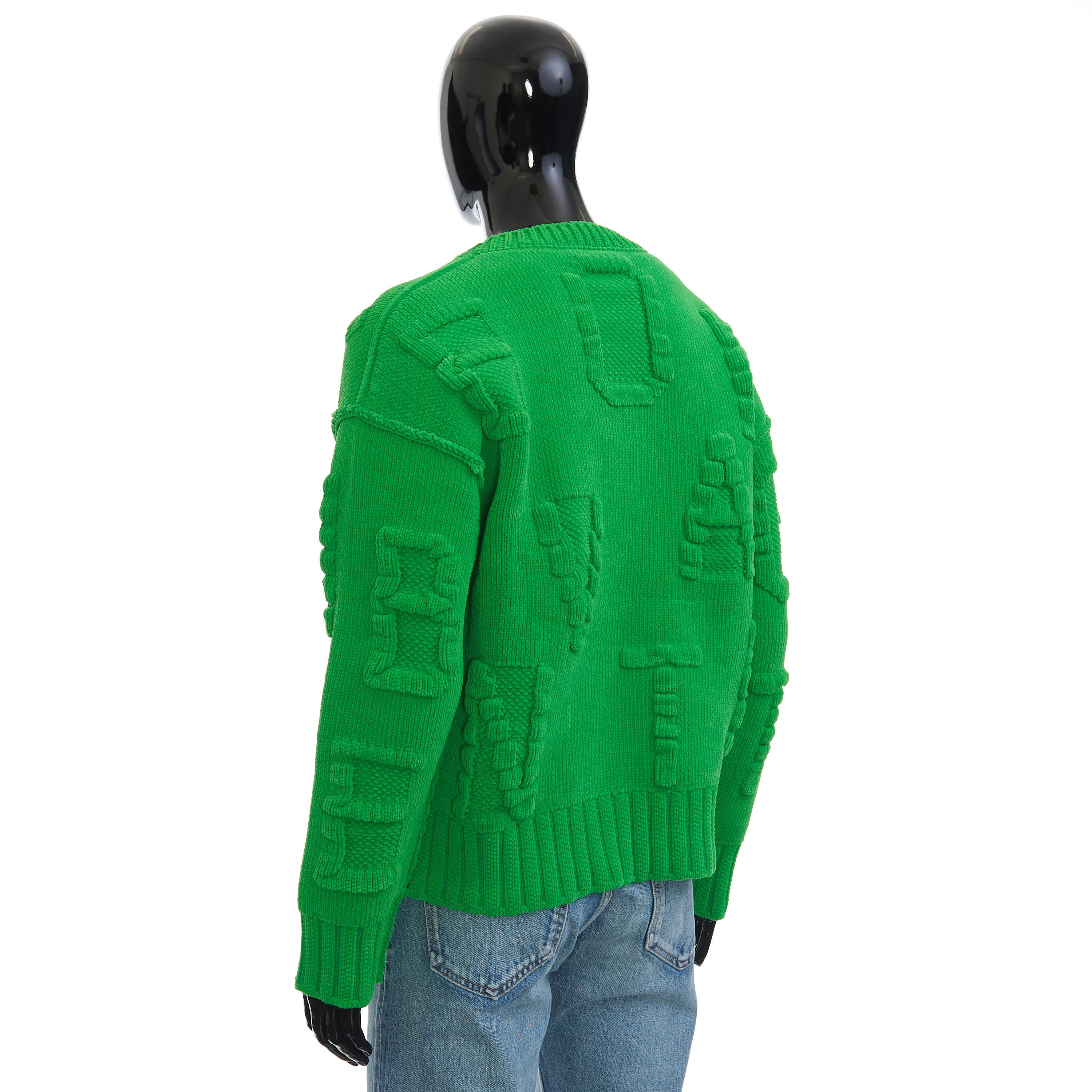 Bottega Veneta Heavyweight Chenille Jumper In Green with BV Embossing Size US M / EU 48-50 / 2 - 4 Thumbnail