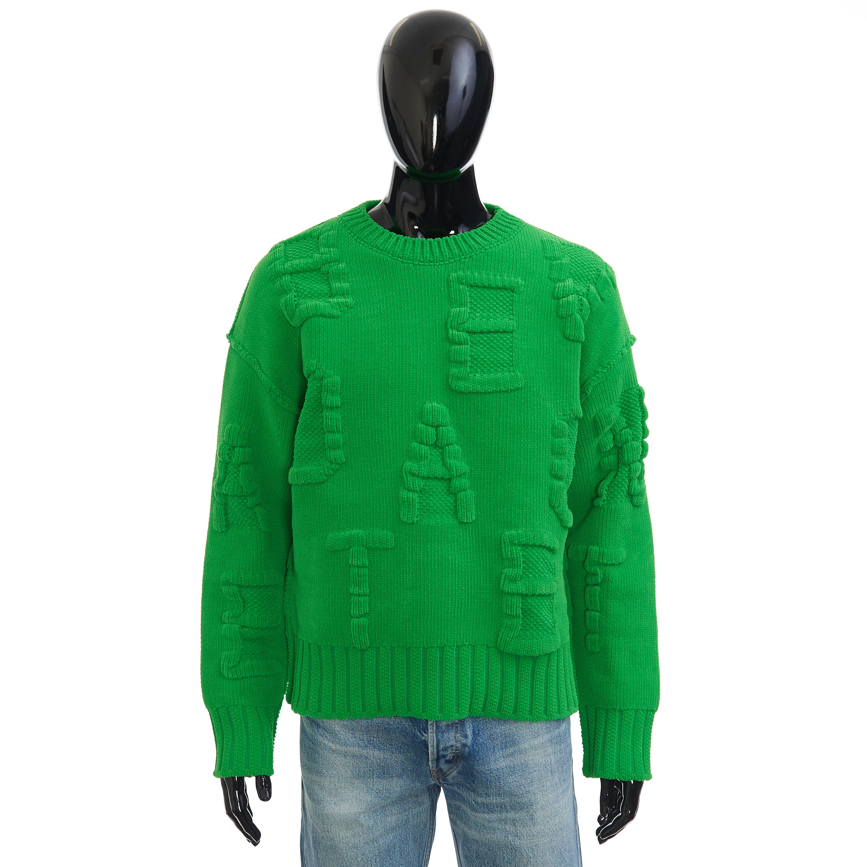 Pre-owned Bottega Veneta Heavyweight Chenille Jumper In Green