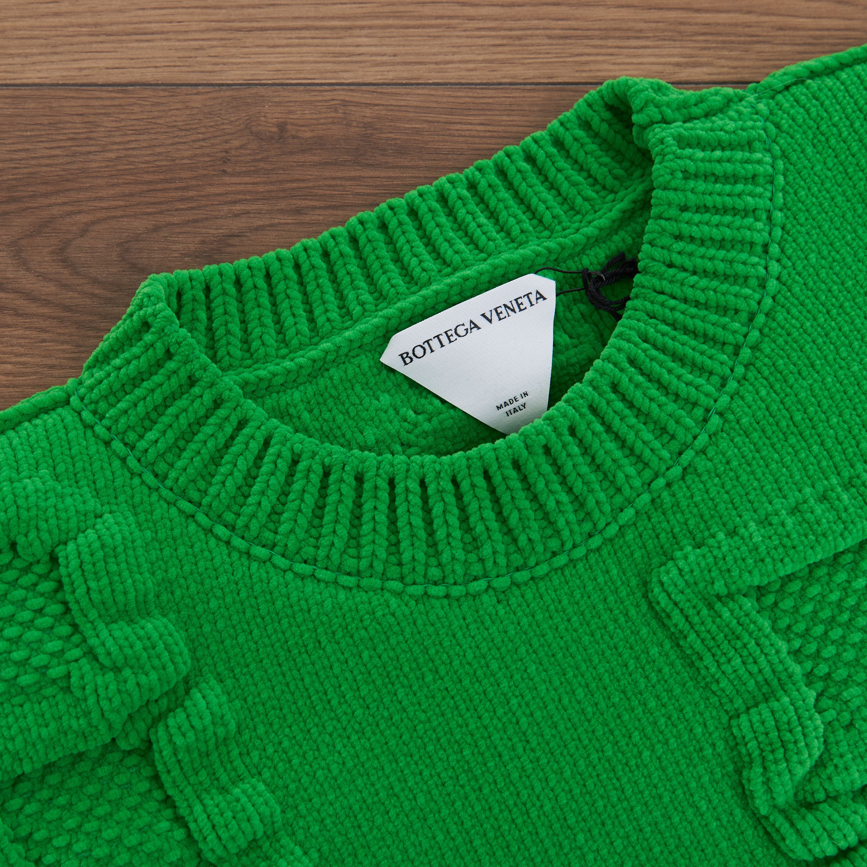 Bottega Veneta Heavyweight Chenille Jumper In Green with BV Embossing Size US M / EU 48-50 / 2 - 9 Thumbnail