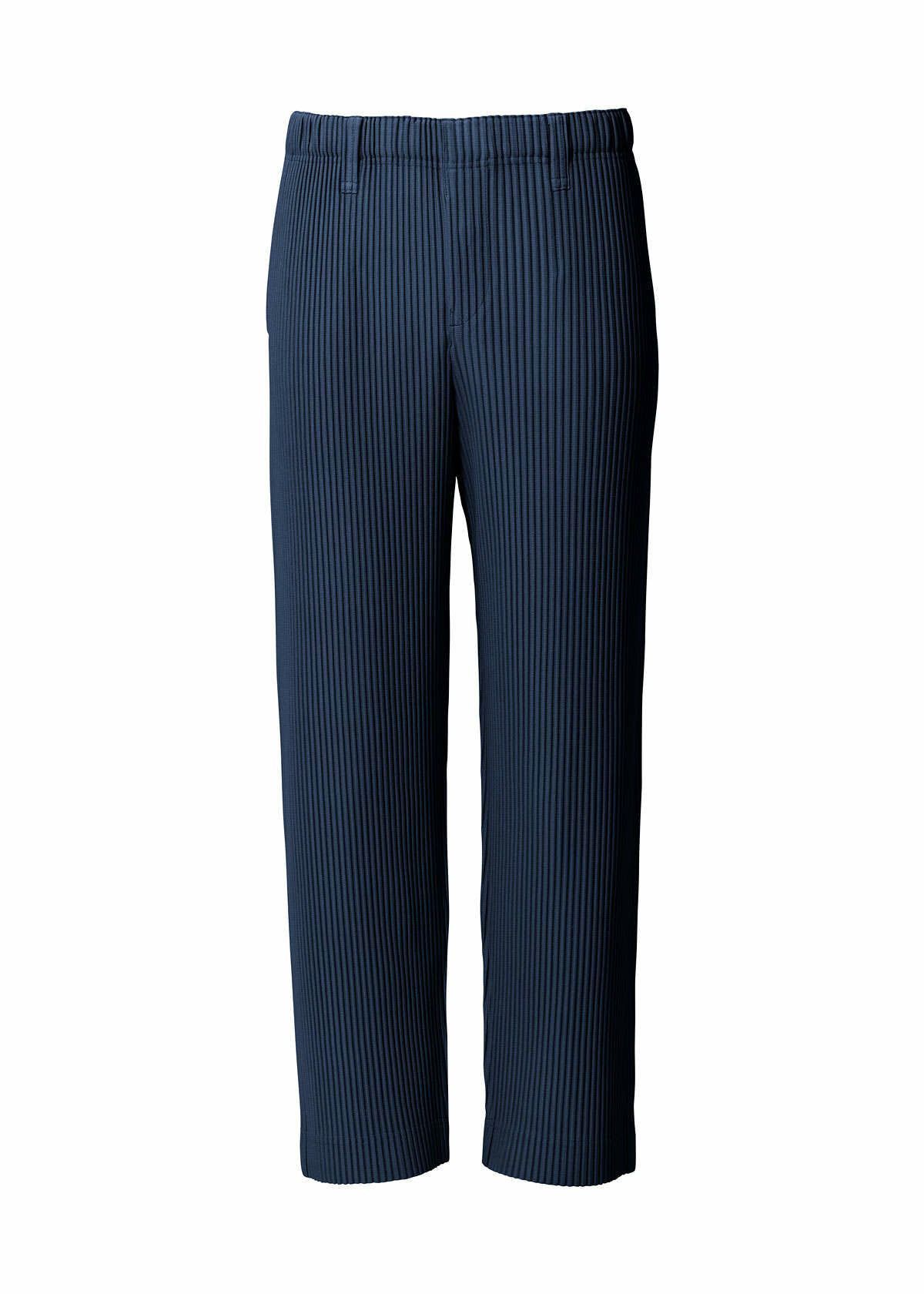 image of Issey Miyake Homme Plissé 2022 Ss Tailored Pants in Dark Blue, Men's (Size 34)