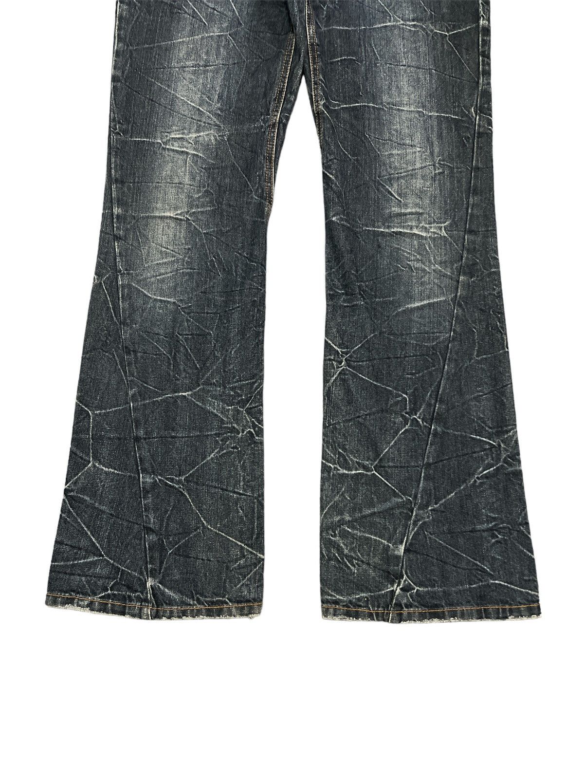 Japanese Brand FLARED💥NYLAUS TWIST DISTRESSED DENIM PANT Size US 32 / EU 48 - 4 Thumbnail