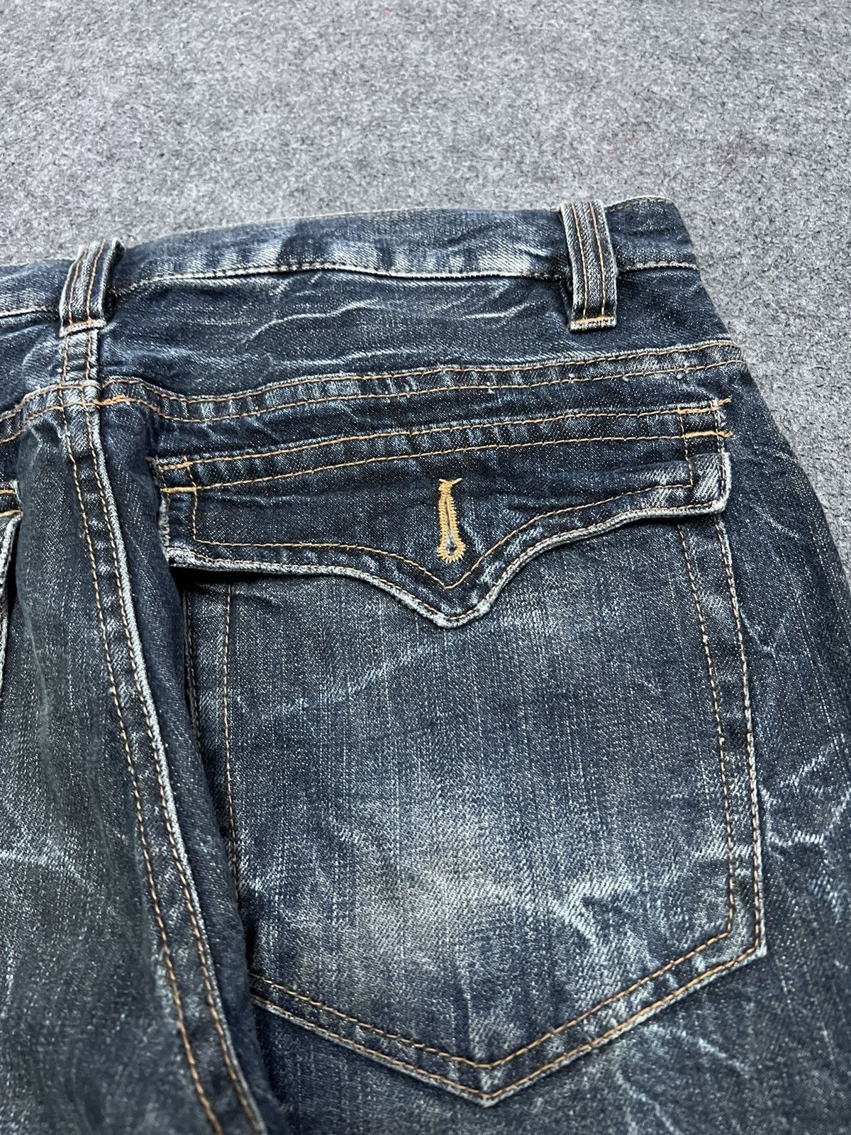 Japanese Brand FLARED💥NYLAUS TWIST DISTRESSED DENIM PANT Size US 32 / EU 48 - 7 Thumbnail
