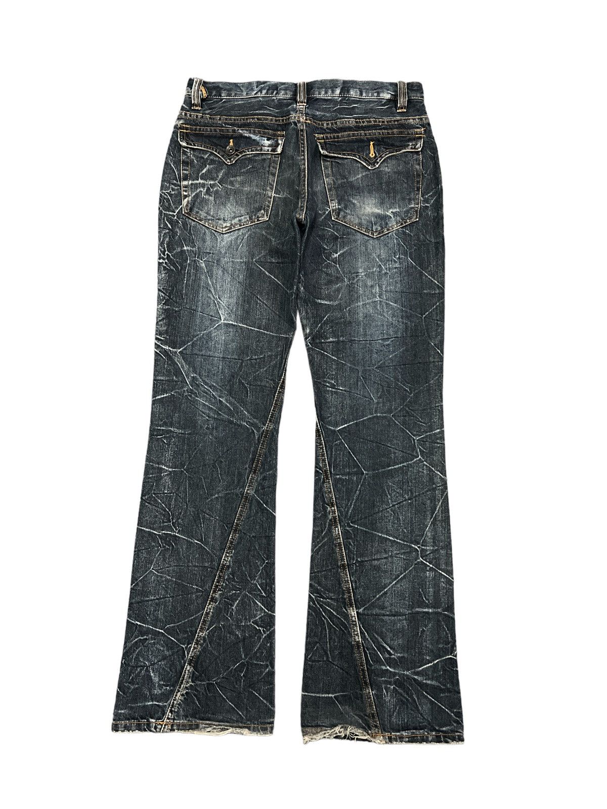 Japanese Brand FLARED💥NYLAUS TWIST DISTRESSED DENIM PANT Size US 32 / EU 48 - 6 Thumbnail