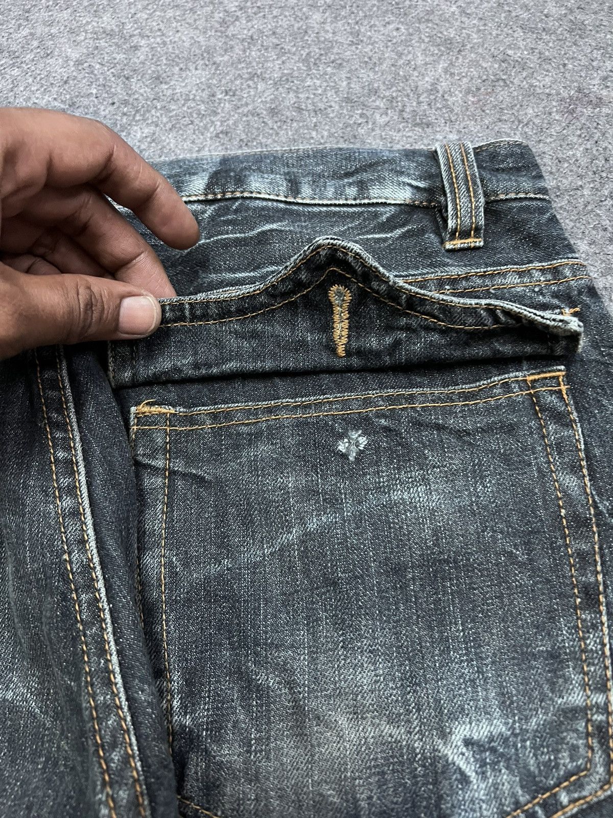 Japanese Brand FLARED💥NYLAUS TWIST DISTRESSED DENIM PANT Size US 32 / EU 48 - 8 Thumbnail