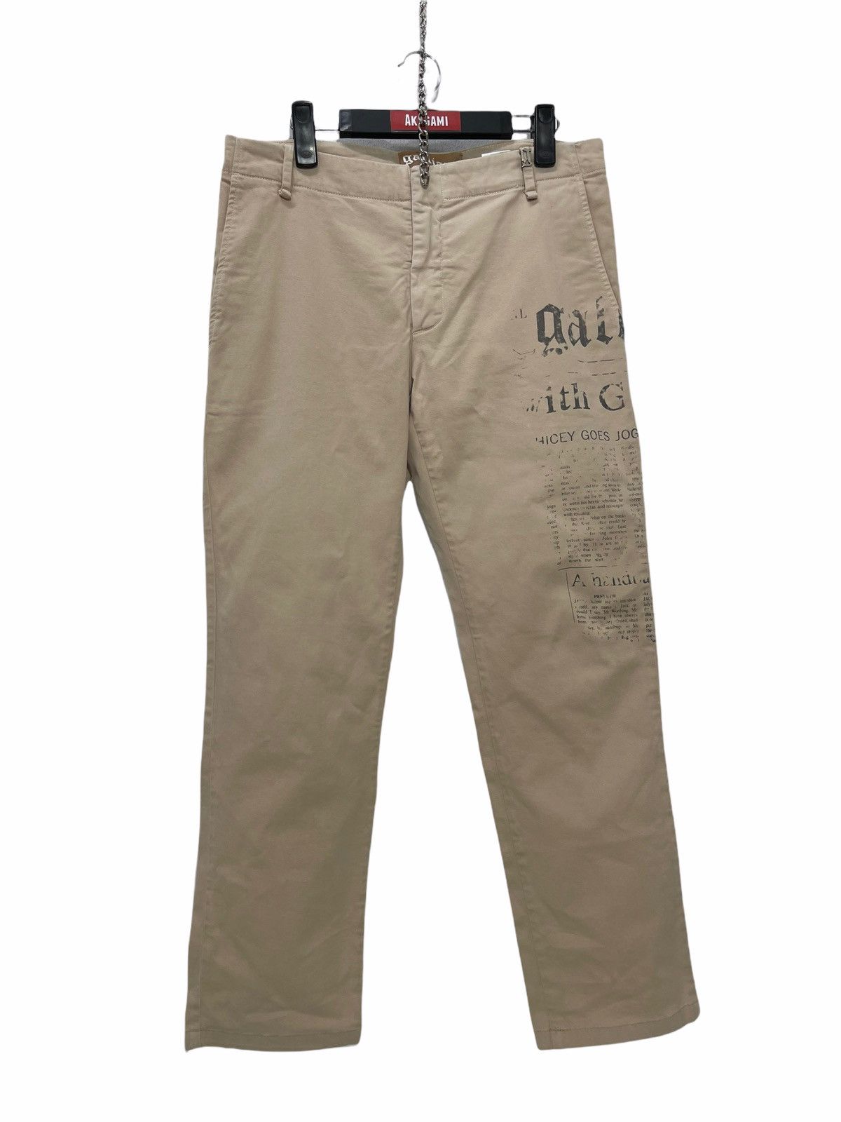 John Galliano Made in Italy Galliano Newspaper Trouser 3🟦4 Size US 33 - 1 Thumbnail