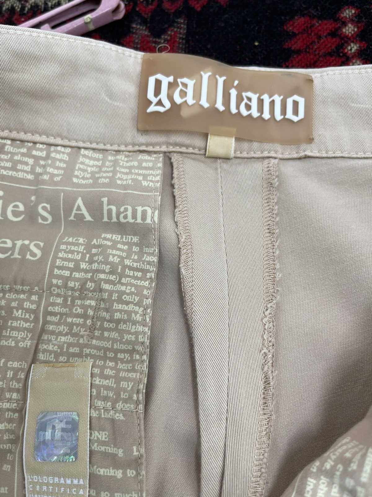 John Galliano Made in Italy Galliano Newspaper Trouser 3🟦4 Size US 33 - 6 Thumbnail