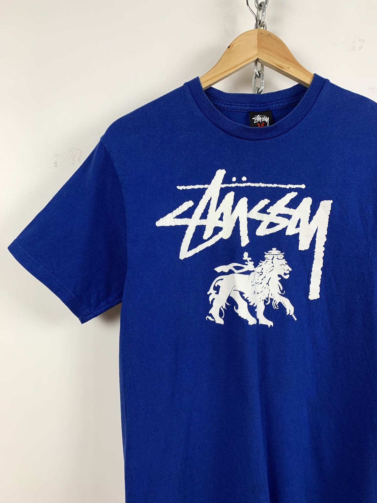 【OLD STUSSY】Stussy Lion Tee Vintage T-shirt STUSSY / STUSSY Rasta Lion Black Tag LL Size