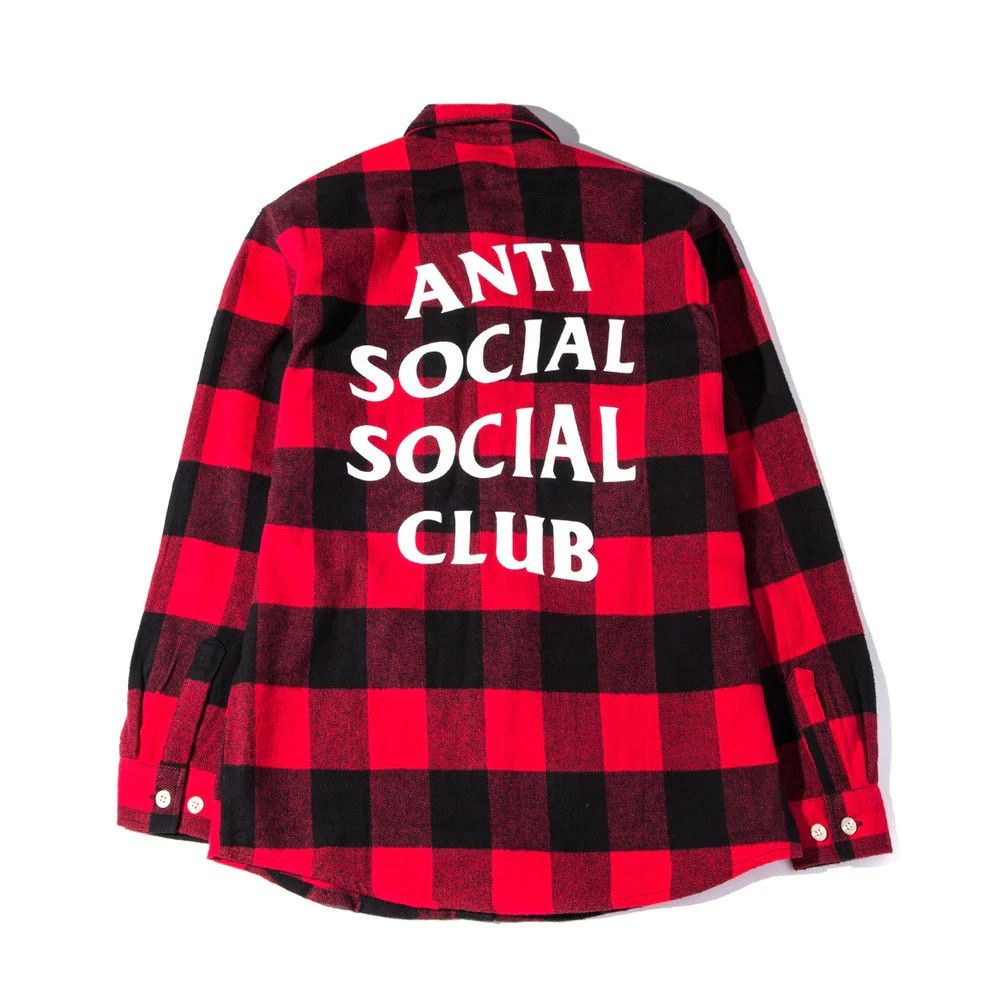Anti Social Social Club DS AW21 White ASSC No Expectations Red Flannel Bape Supreme Size US M / EU 48-50 / 2 - 5 Thumbnail