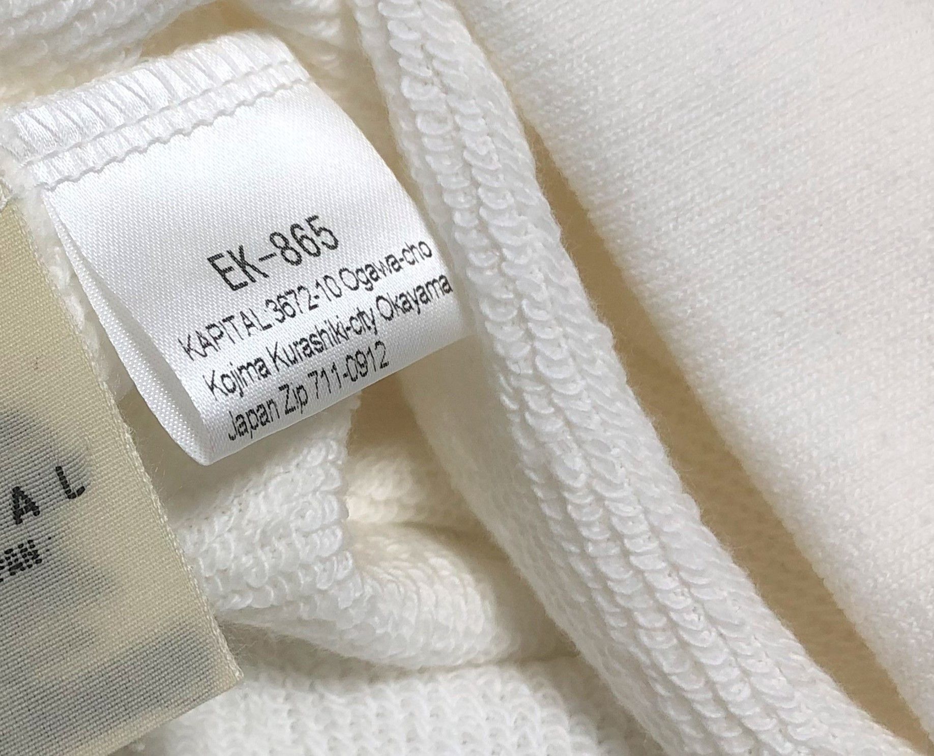 KAPITAL Smile crewneck sweatshirt ECO smiley white XXL