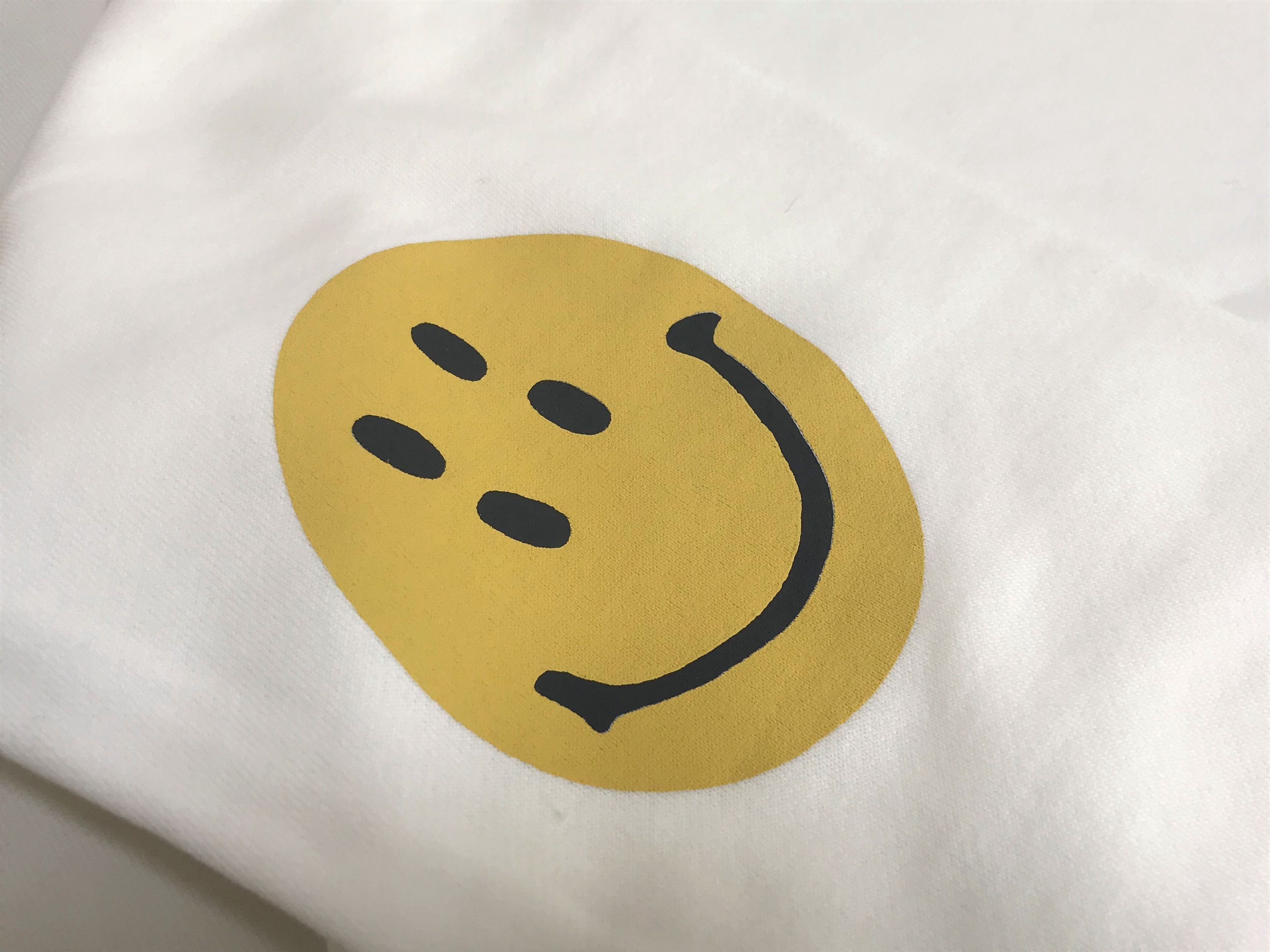 KAPITAL Smile crewneck sweatshirt ECO smiley white XXL