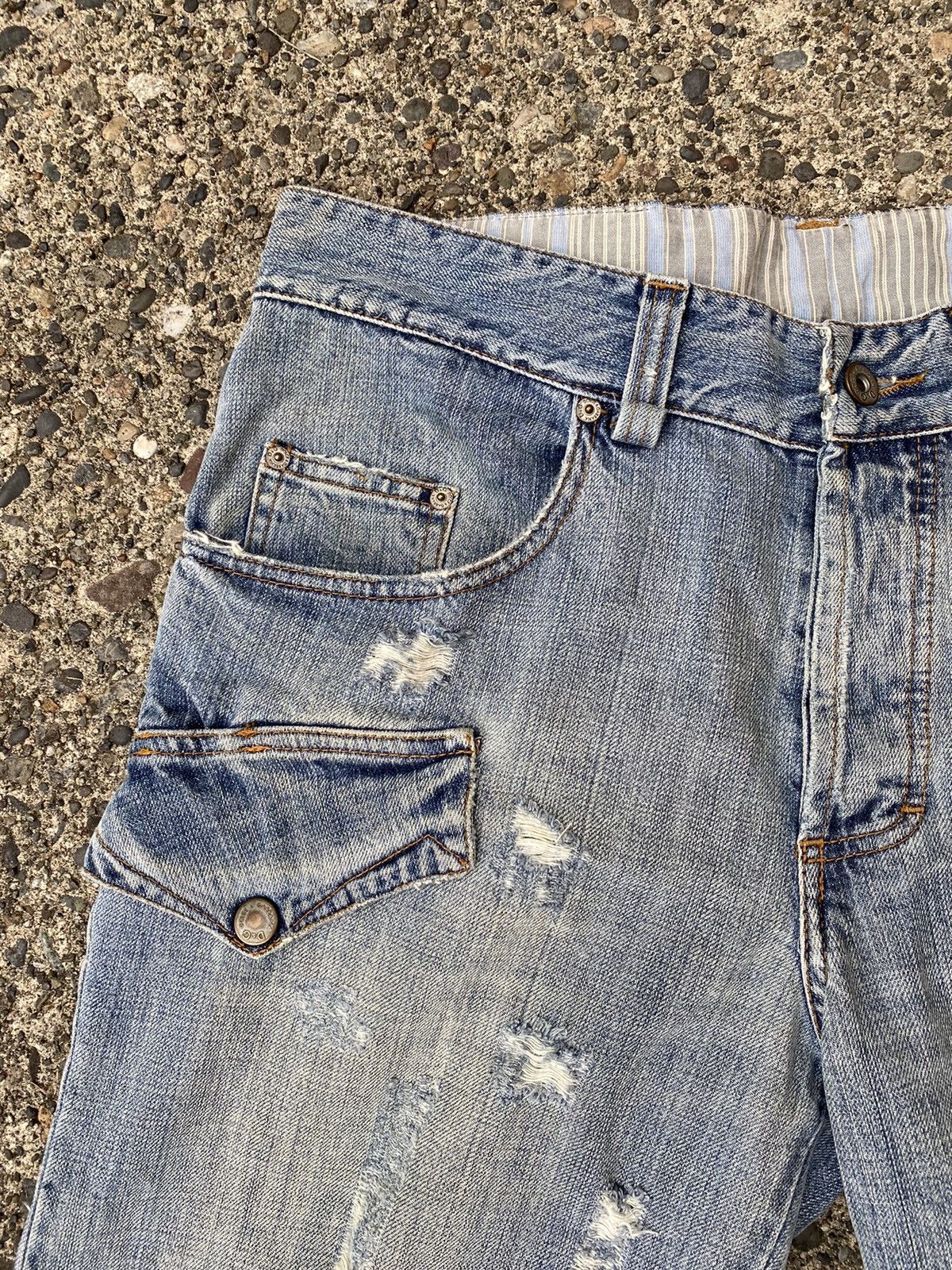 Dolce & Gabbana Dolce & Gabbana Archival 2000’s Ripped Distressed Jeans Size US 34 / EU 50 - 3 Thumbnail