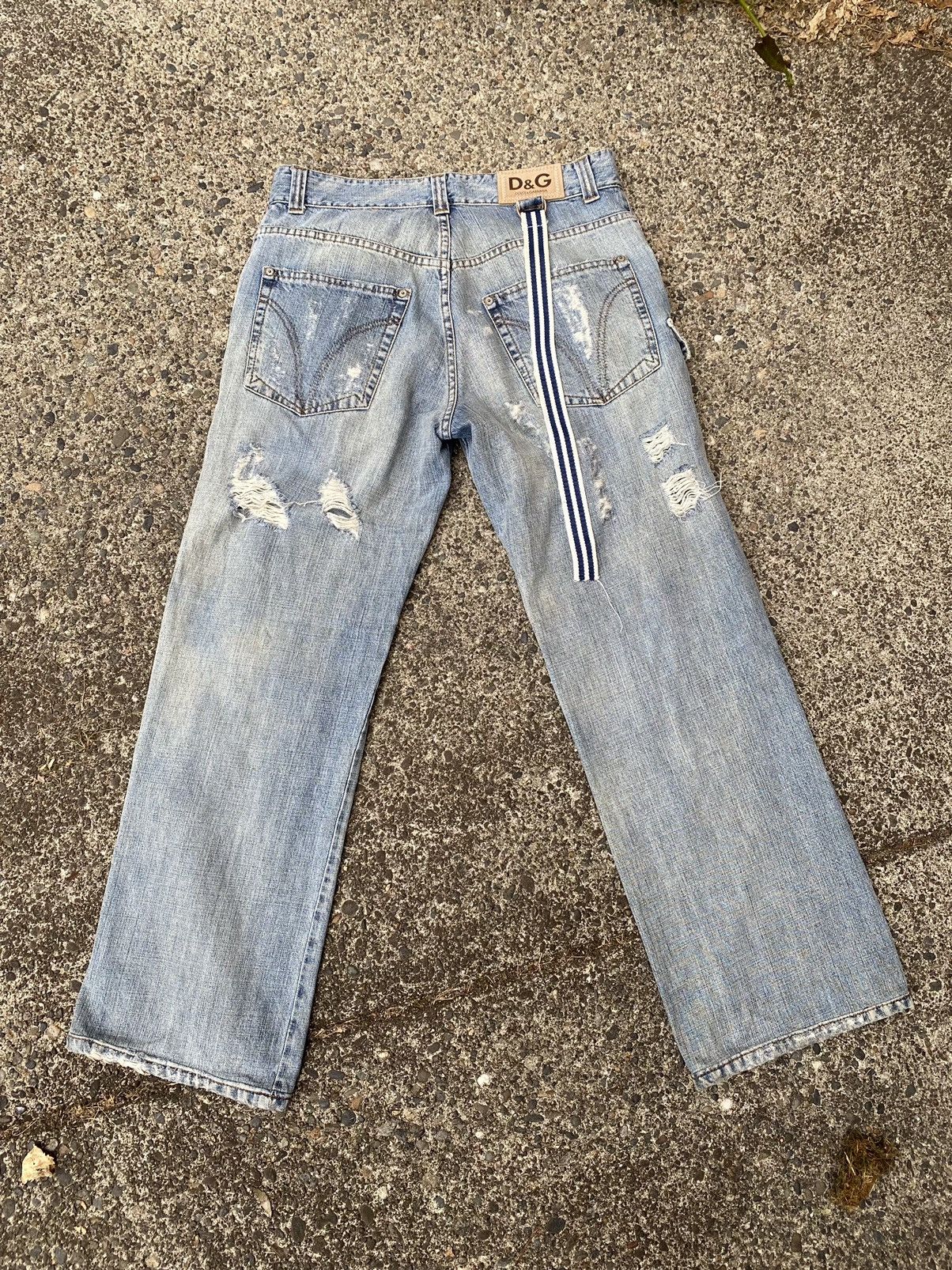 Dolce & Gabbana Dolce & Gabbana Archival 2000’s Ripped Distressed Jeans Size US 34 / EU 50 - 4 Thumbnail
