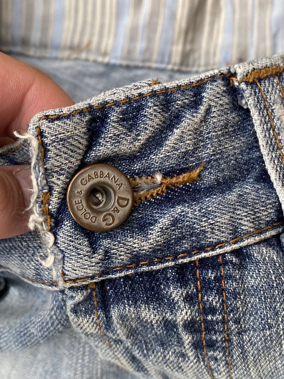 Dolce & Gabbana Dolce & Gabbana Archival 2000’s Ripped Distressed Jeans Size US 34 / EU 50 - 5 Thumbnail