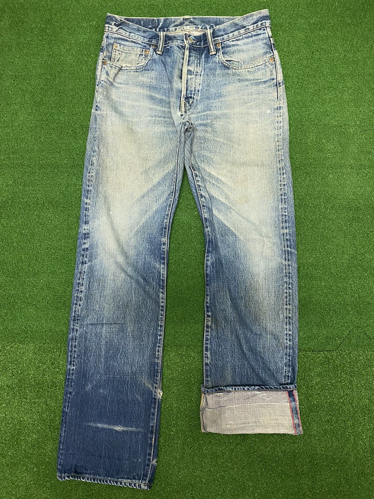 Edition Japan BLUE BLUE JAPAN SALVAGE DENIM SIZE 31 Size US 32 / EU 48 - 1 Thumbnail