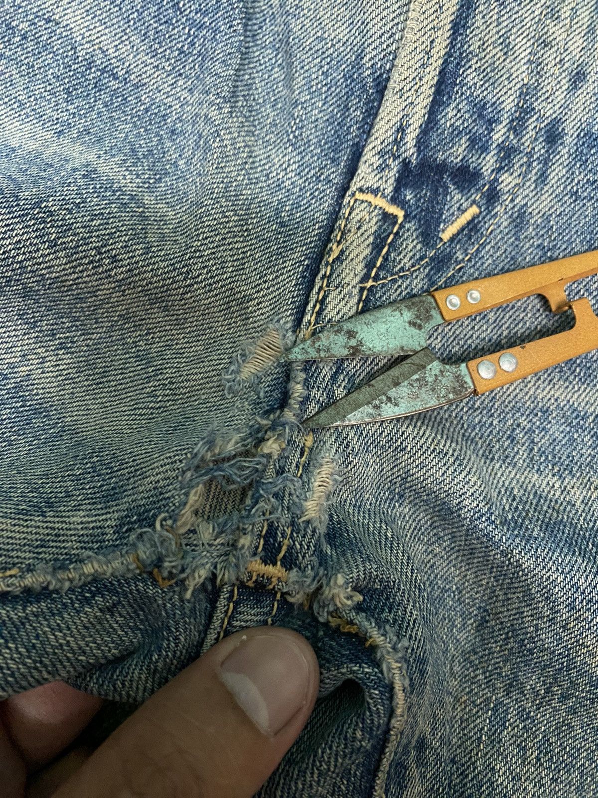 Edition Japan BLUE BLUE JAPAN SALVAGE DENIM SIZE 31 Size US 32 / EU 48 - 5 Thumbnail