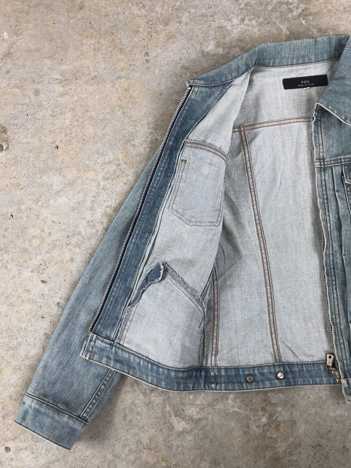 Yohji Yamamoto Japanese Ined Denim Jacket Distressed Jeans Yohji Yamamoto Size S / US 4 / IT 40 - 6 Thumbnail
