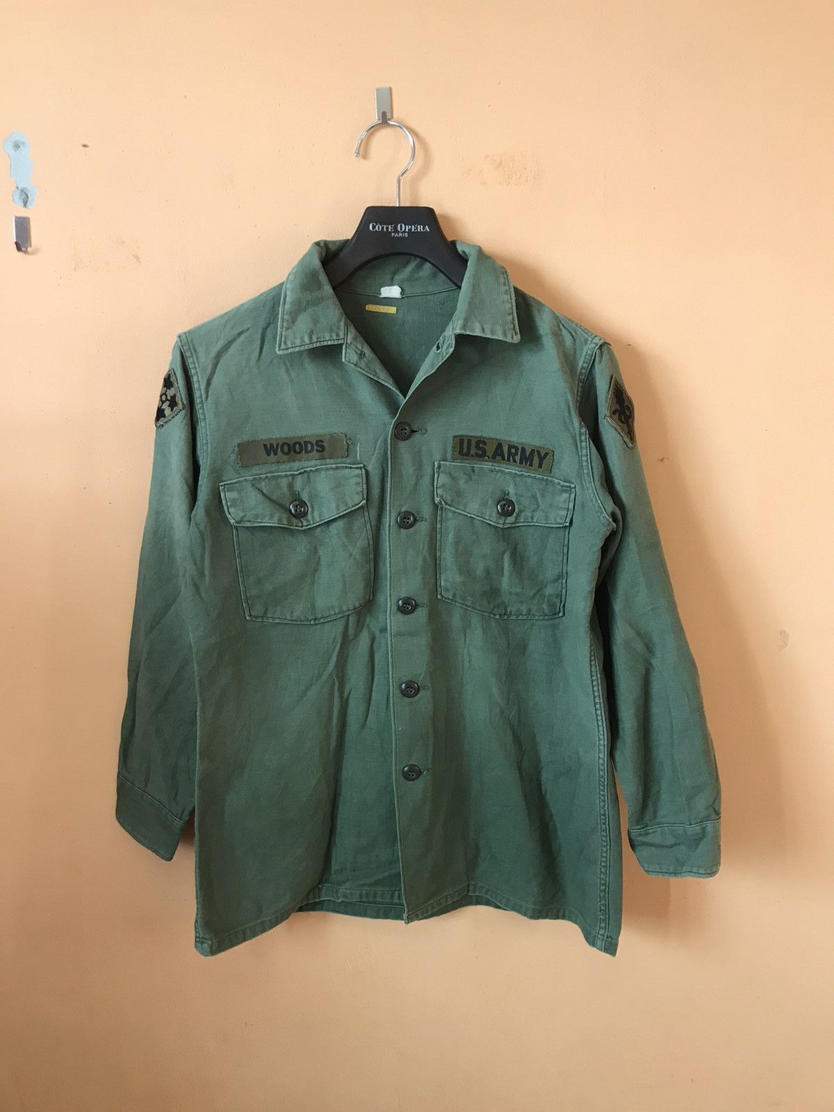 Vintage ‼️VTG US ARMY SHIRT DISTRESSED ‼️ Size US M / EU 48-50 / 2 - 1 Thumbnail