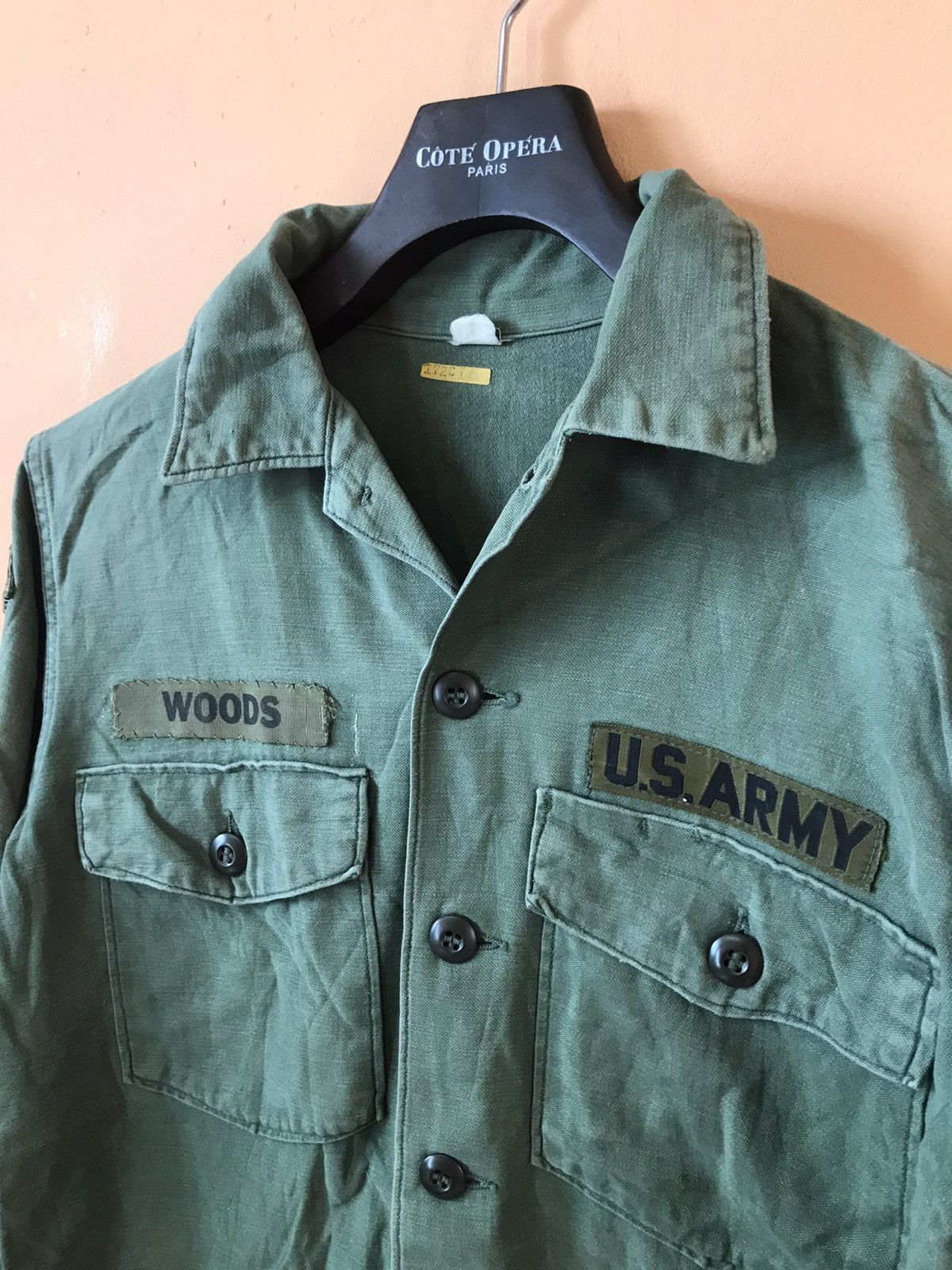 Vintage ‼️VTG US ARMY SHIRT DISTRESSED ‼️ Size US M / EU 48-50 / 2 - 6 Thumbnail