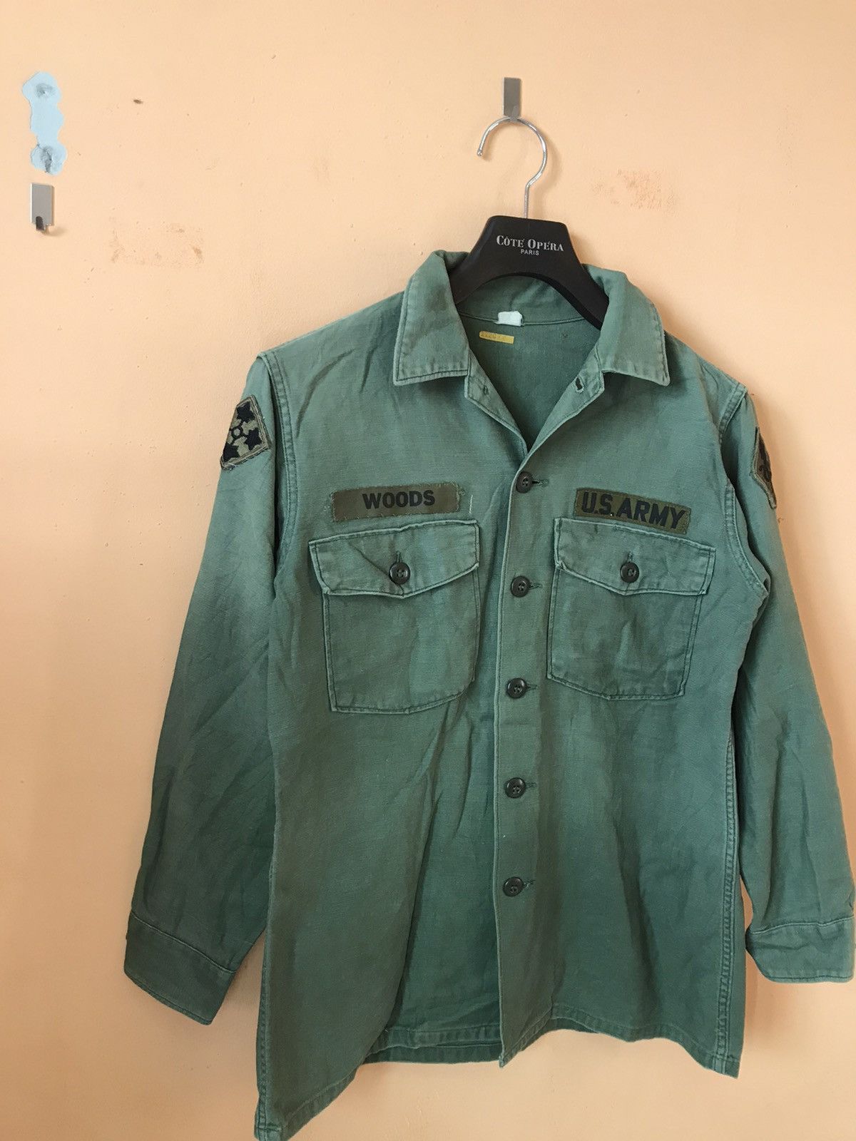 Vintage ‼️VTG US ARMY SHIRT DISTRESSED ‼️ Size US M / EU 48-50 / 2 - 2 Thumbnail