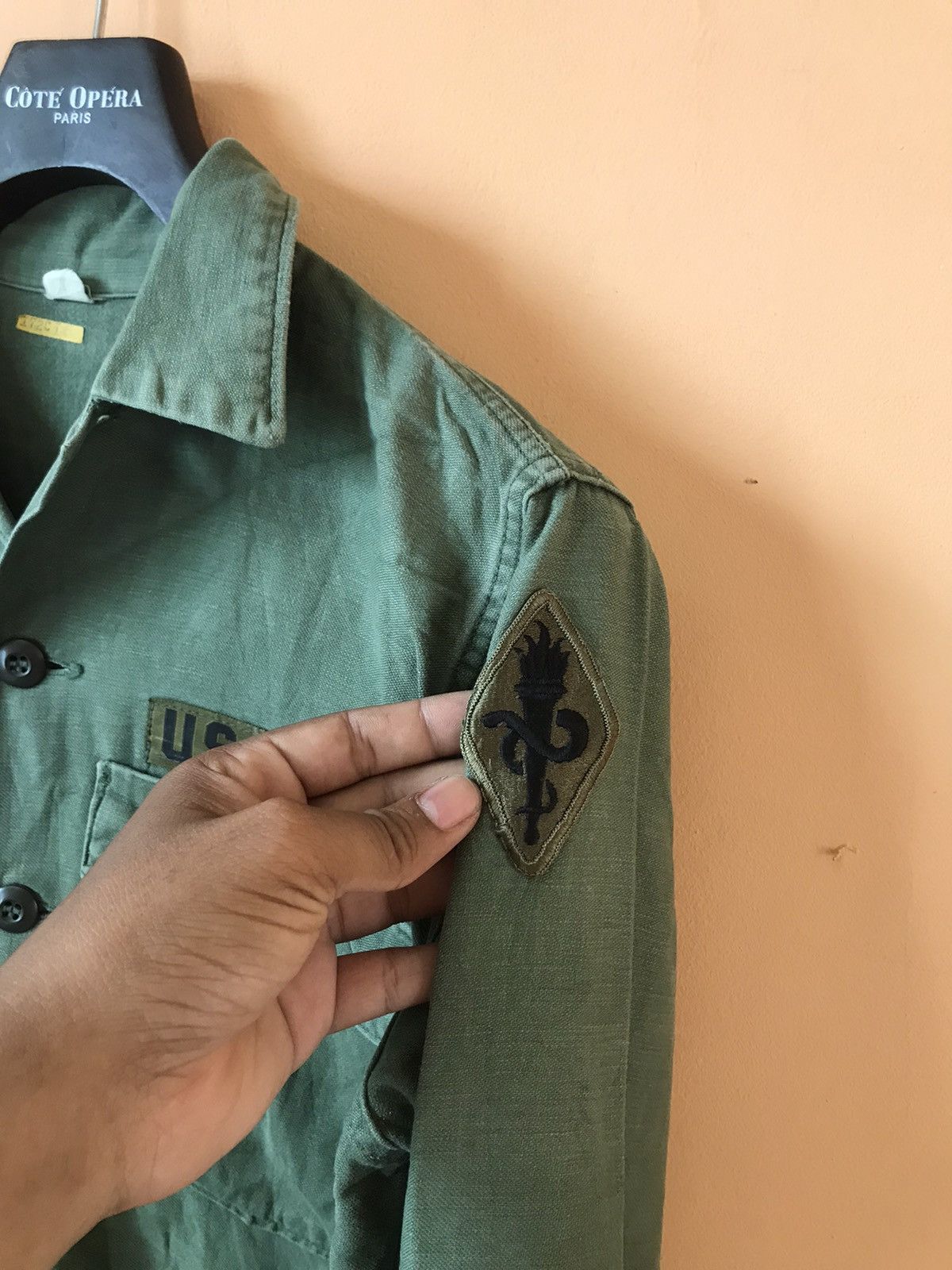 Vintage ‼️VTG US ARMY SHIRT DISTRESSED ‼️ Size US M / EU 48-50 / 2 - 5 Thumbnail
