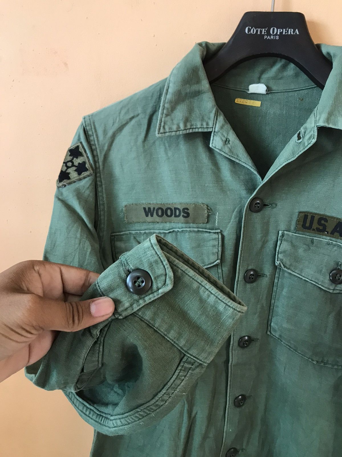 Vintage ‼️VTG US ARMY SHIRT DISTRESSED ‼️ Size US M / EU 48-50 / 2 - 8 Thumbnail
