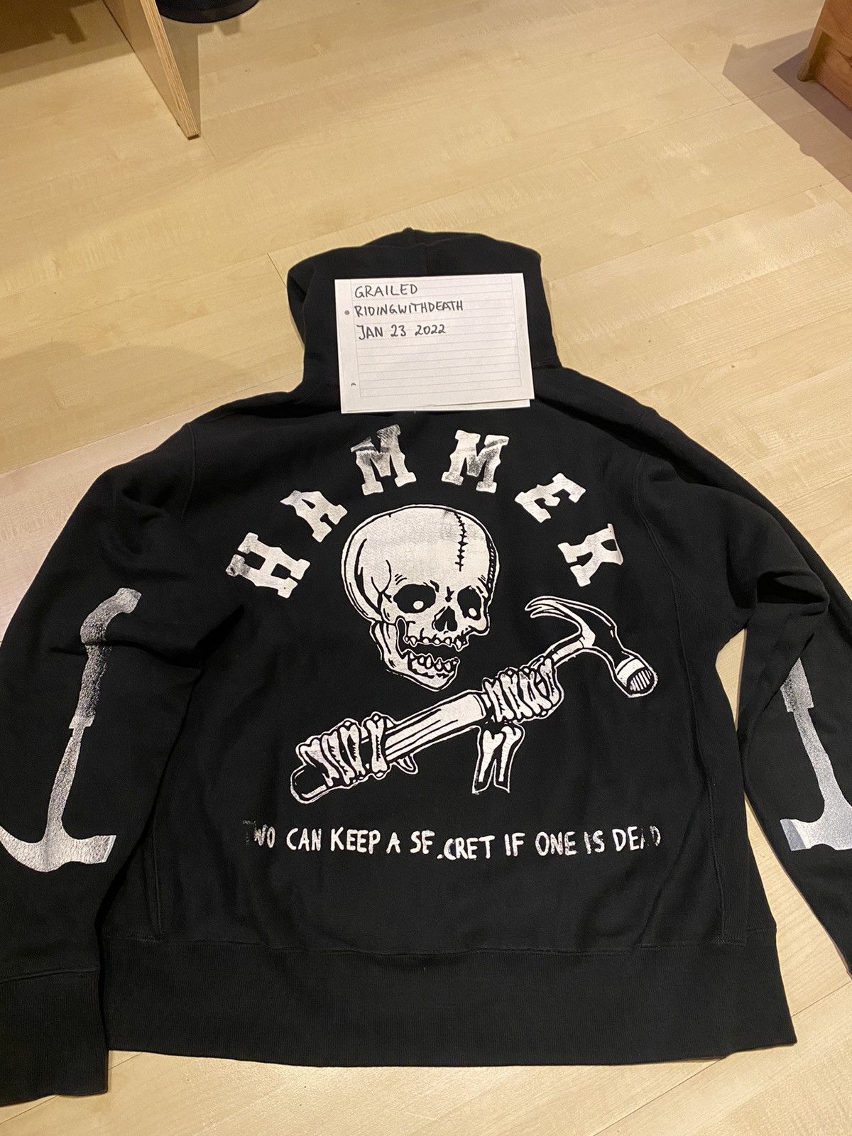 Warren Lotas Warren Lotas "Two Can Keep A Secret If One Is Dead" hoodie Size US L / EU 52-54 / 3 - 7 Thumbnail