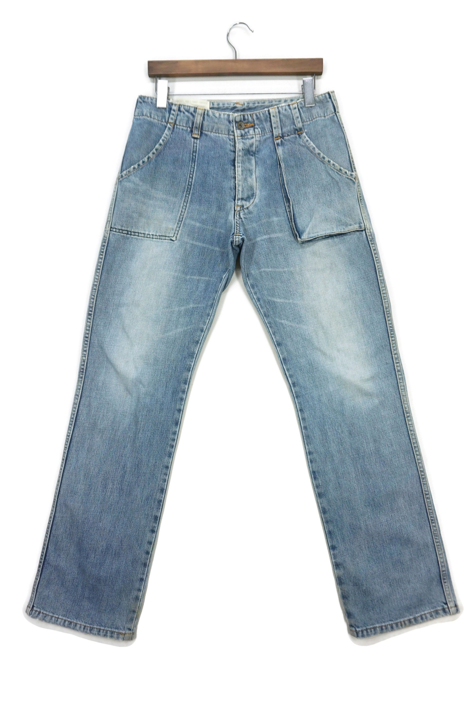 image of John Bull x Workers Carpenter Workwear Hickory Tactical Dungarees Pants in Blue, Men's (Size 32)