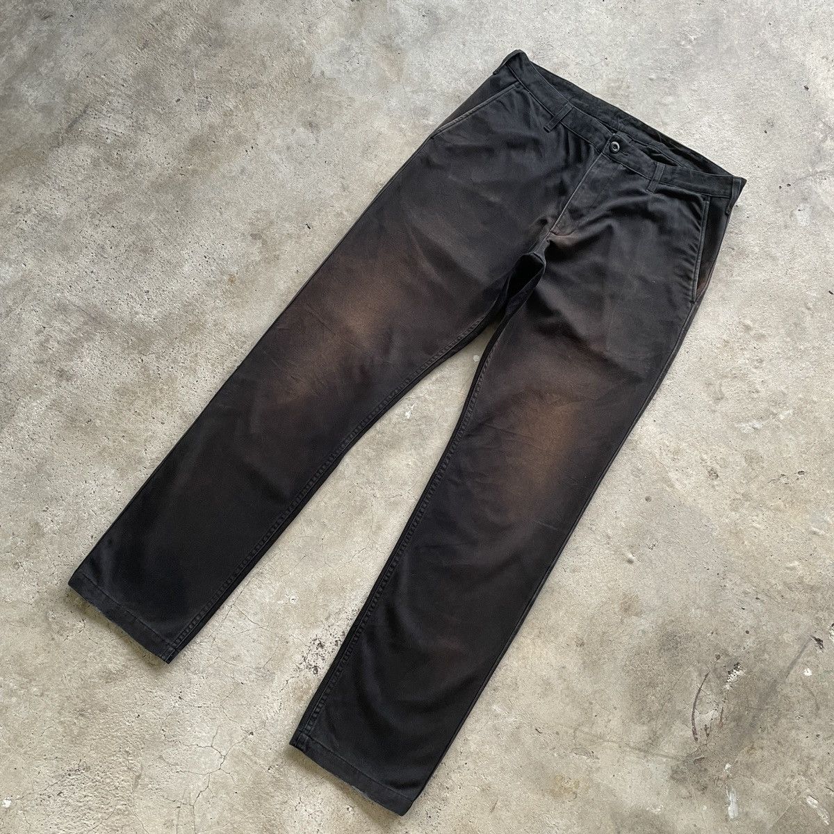 Japanese Brand W34x32.5🔥 Vintage Japanese Faded Black Trousers Casual Pants Size US 34 / EU 50 - 2 Thumbnail
