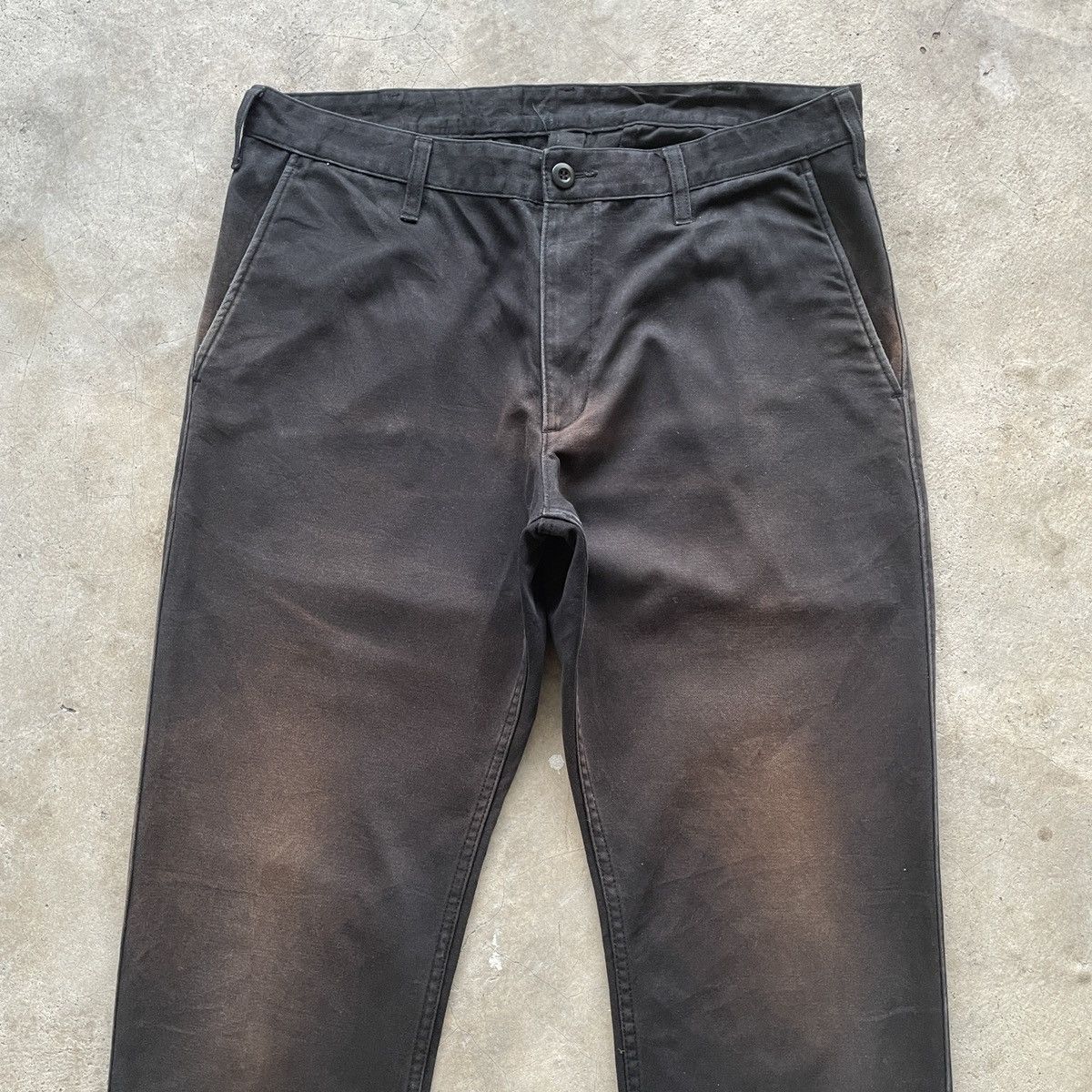 Japanese Brand W34x32.5🔥 Vintage Japanese Faded Black Trousers Casual Pants Size US 34 / EU 50 - 3 Thumbnail