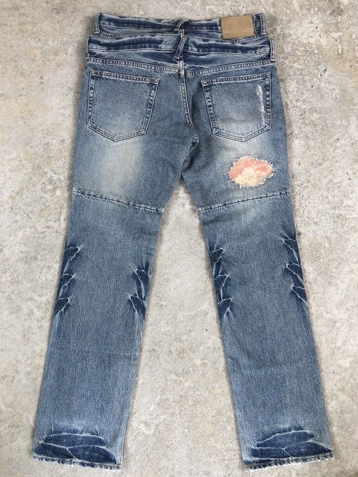 PPFM PPFM Double Waist Distressed Jeans Size US 32 / EU 48 - 2 Thumbnail