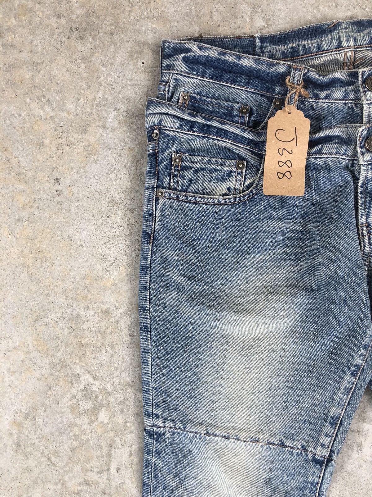 PPFM PPFM Double Waist Distressed Jeans Size US 32 / EU 48 - 4 Thumbnail