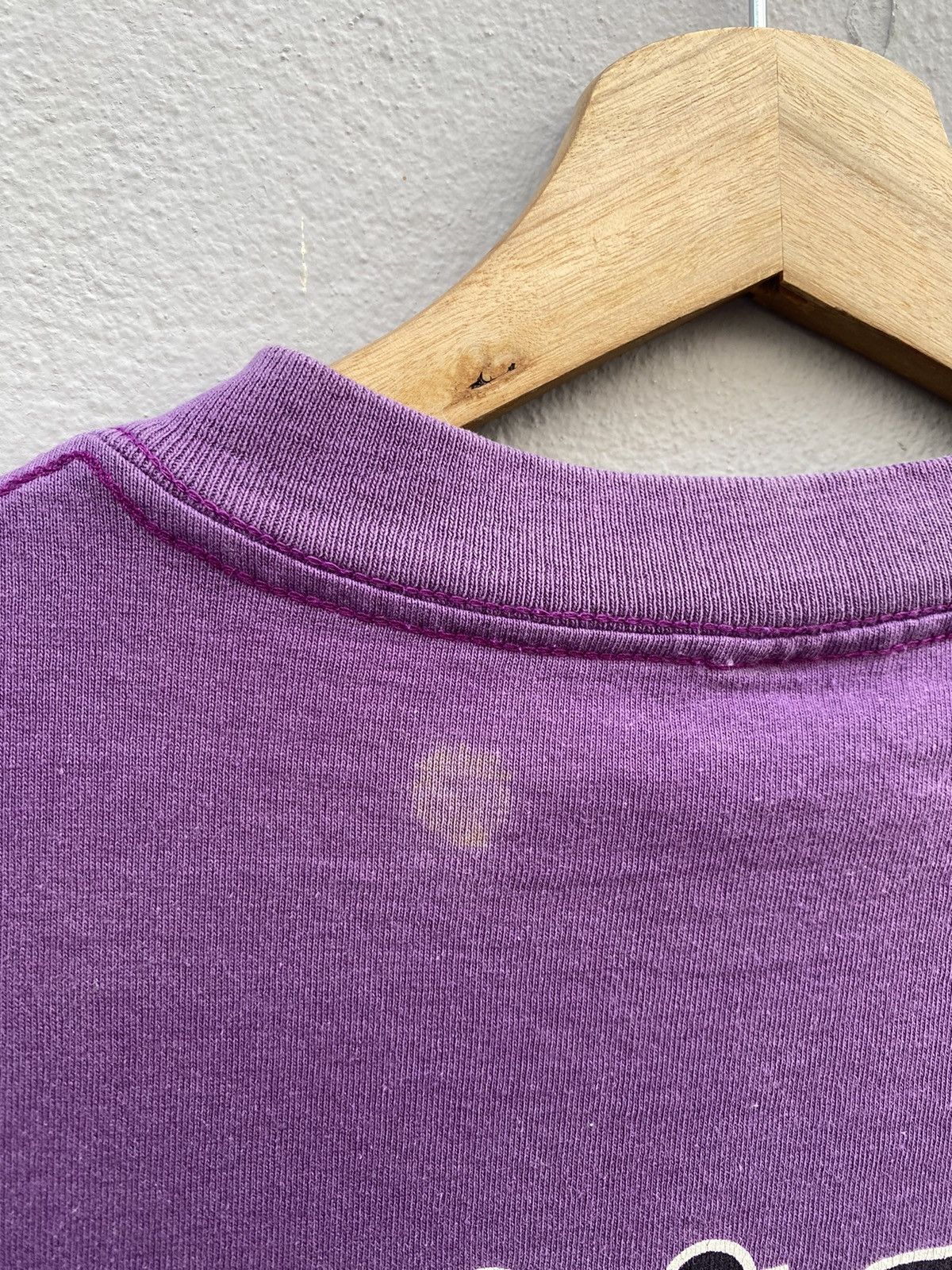 Stussy × Vintage 💜RARE💜 Vintage 1980s STÜSSY Burly Threads Single Stitch Tee Size US L / EU 52-54 / 3 - 12 Thumbnail