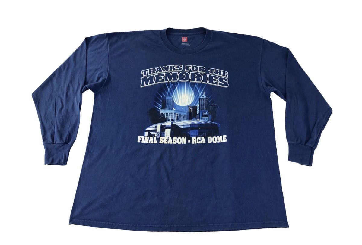 image of Indianapolis Colts Nfl Final Season Rca Dome Victory Tee in Navy Blue, Men's (Size XL)