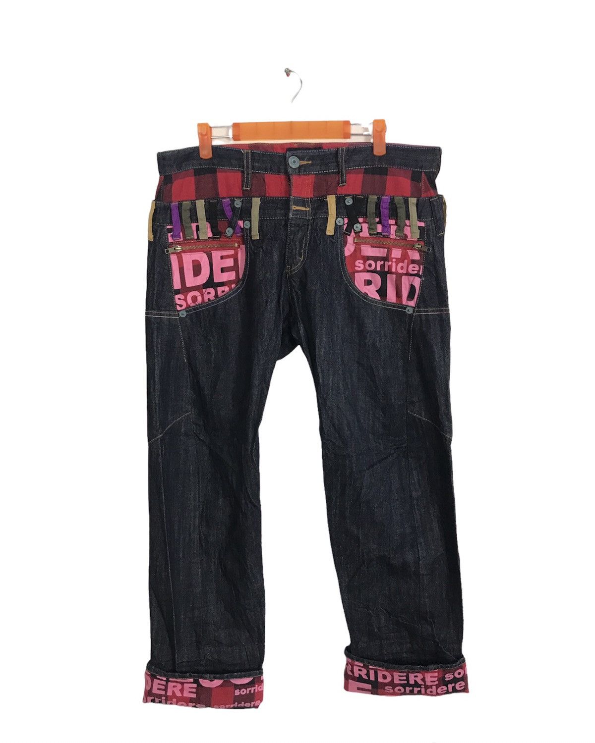 Sorridere Double Waist Straight Colourfull Jeans K1149j