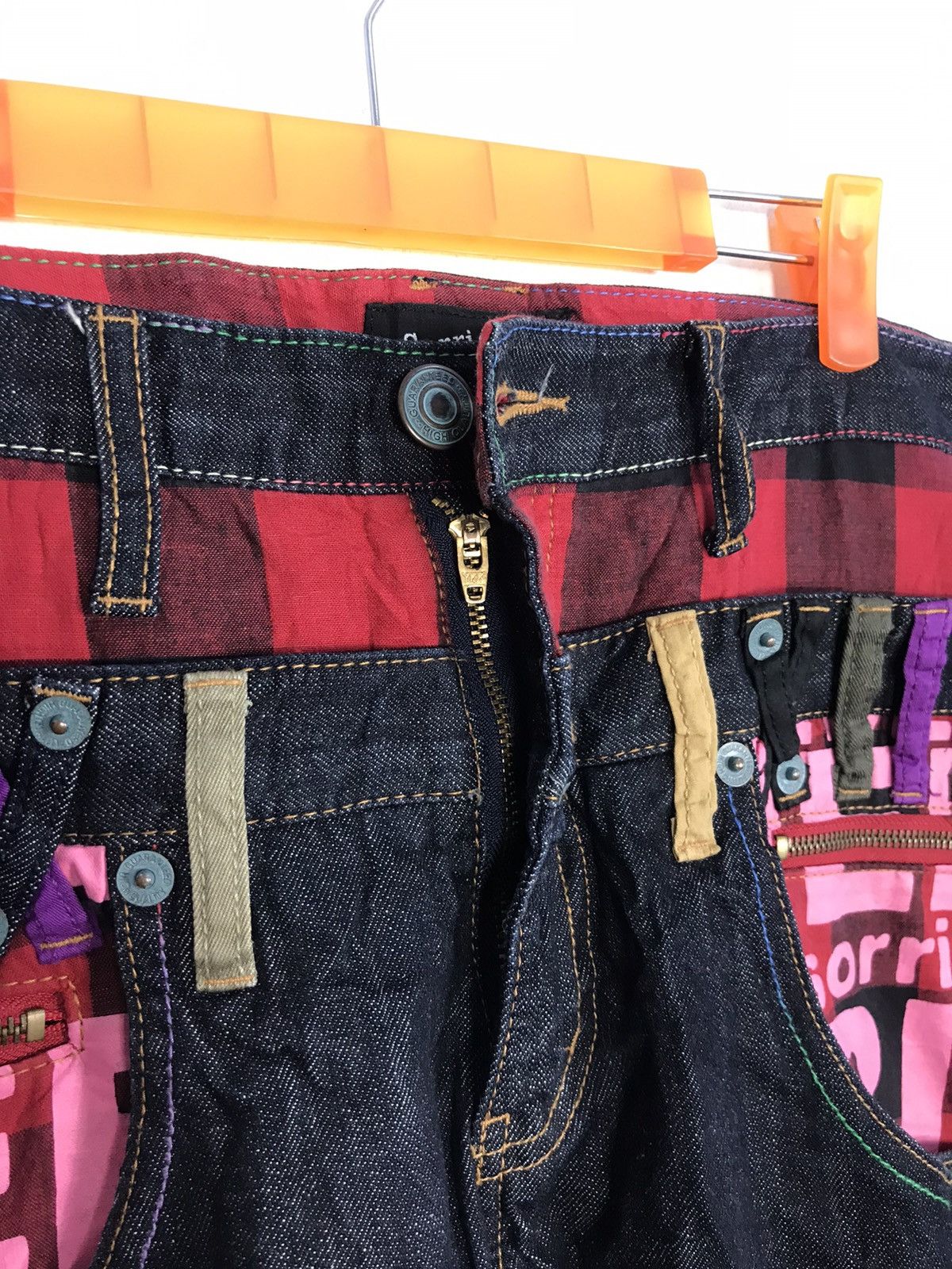 Japanese Brand Sorridere Double Waist Straight Colourfull Jeans K1149j Size US 34 / EU 50 - 7 Thumbnail