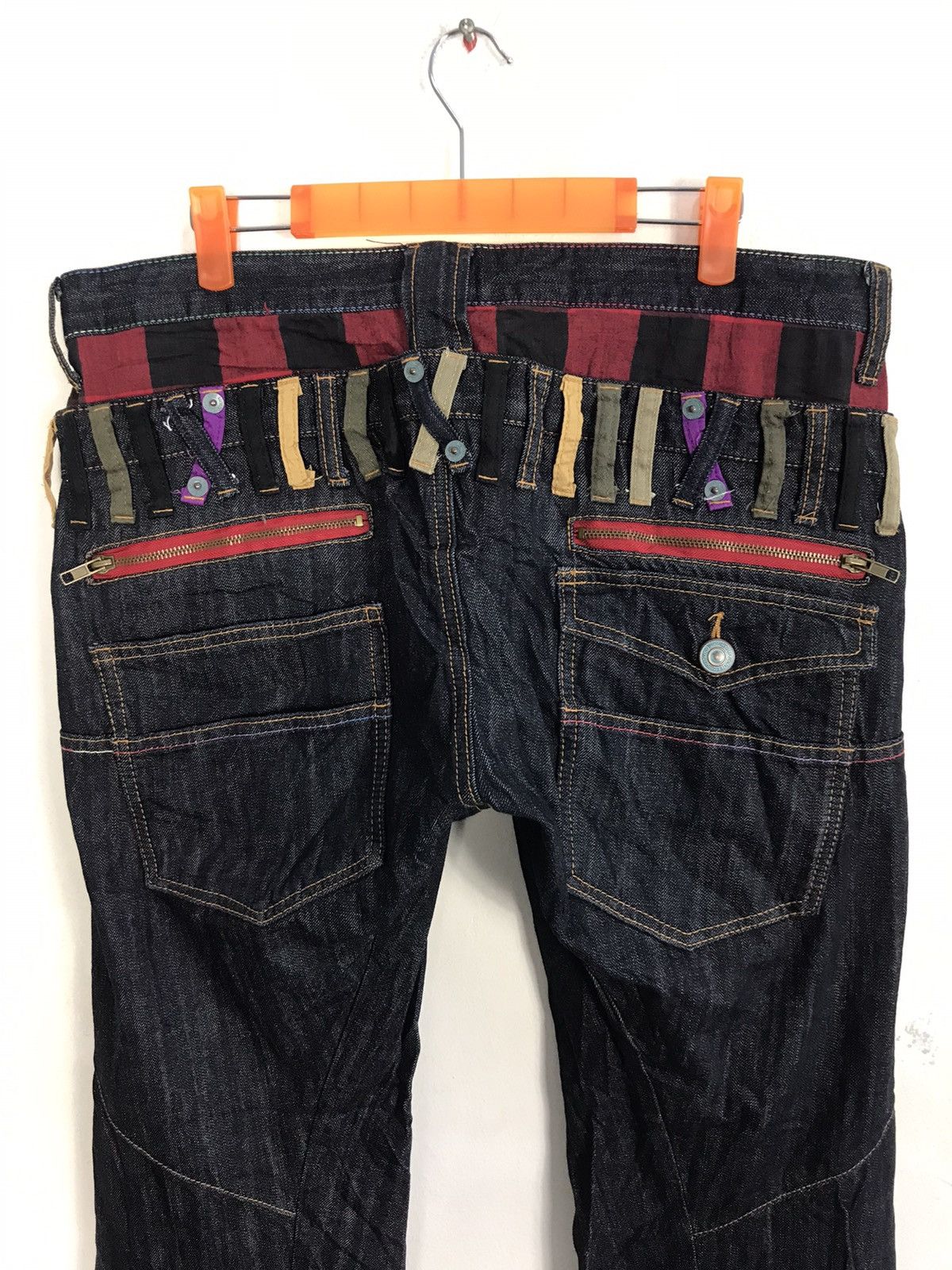 Japanese Brand Sorridere Double Waist Straight Colourfull Jeans K1149j Size US 34 / EU 50 - 4 Thumbnail