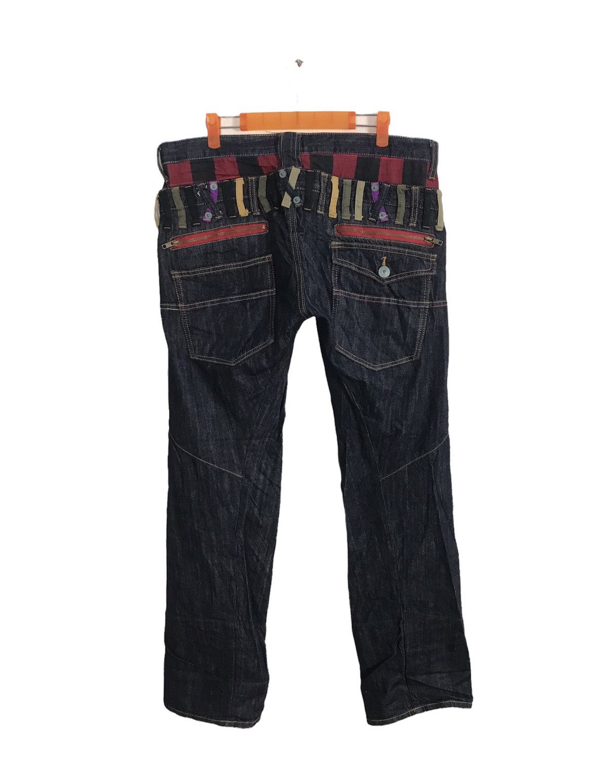 Japanese Brand Sorridere Double Waist Straight Colourfull Jeans K1149j Size US 34 / EU 50 - 2 Thumbnail